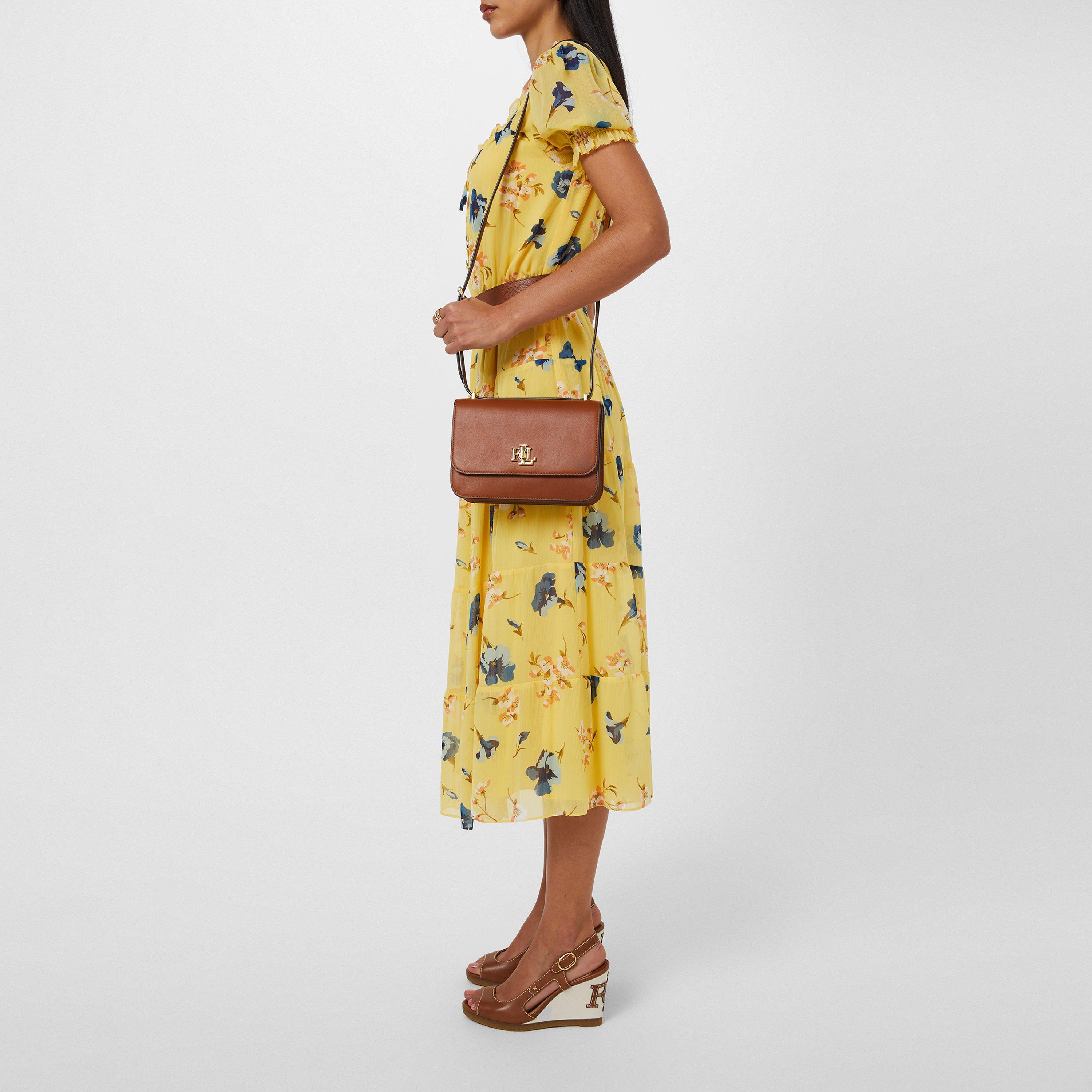 Yellow Multi - Lauren by Ralph Lauren - Floral Georgette Puff-Sleeve Midi Dress - 2