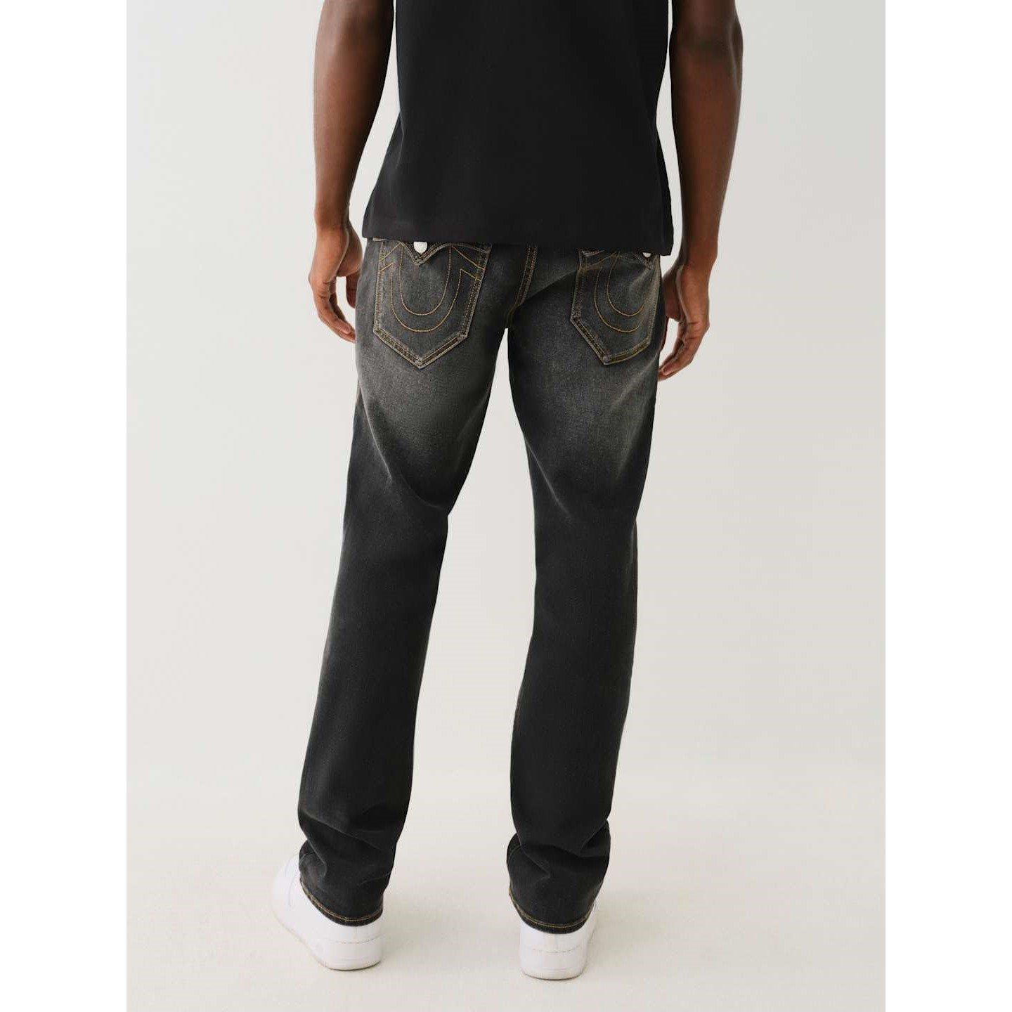 Grey Gloomy Wsh - True Religion - Straight Fit Washed Jeans Mens - 2