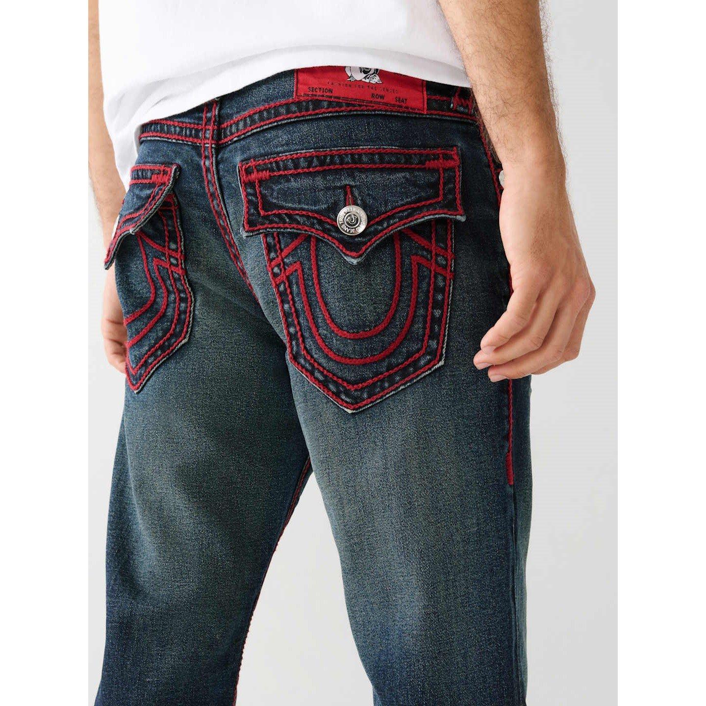 Berlin Dark Wsh - True Religion - TR Ricky Straight Jeans Mens - 3