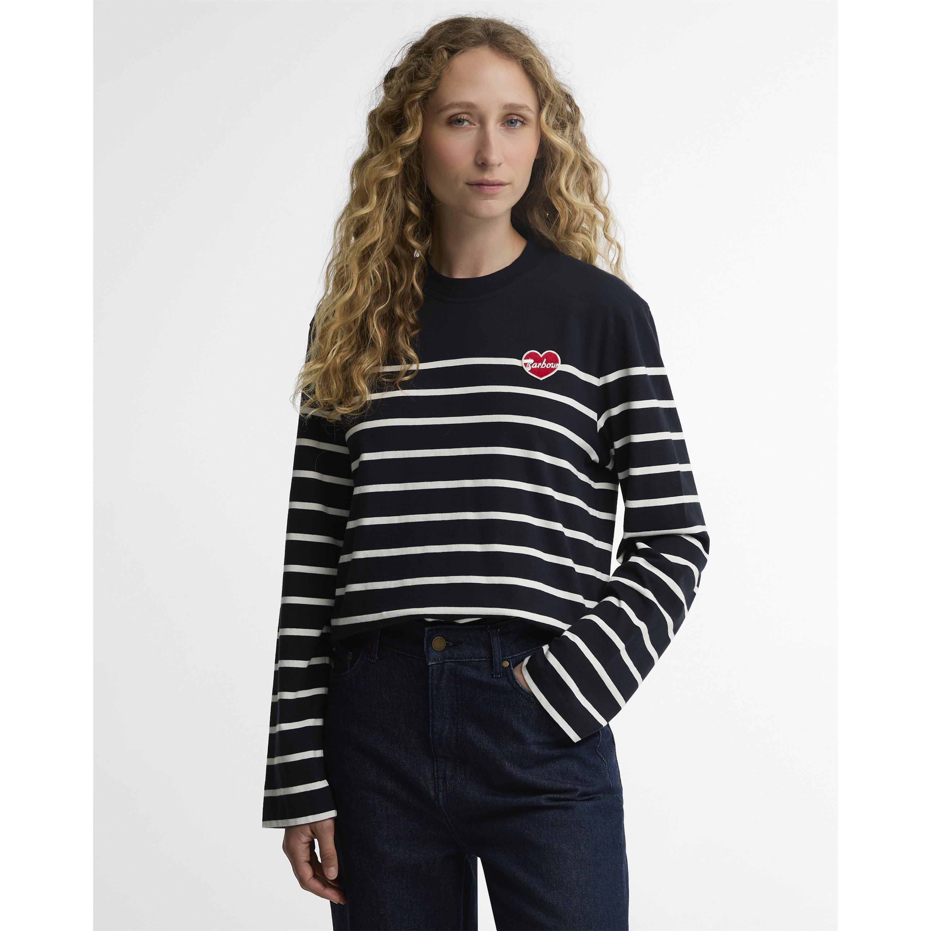 Dark Navy/Cloud - Barbour - B.Li Harling LS T Ld64 - 3