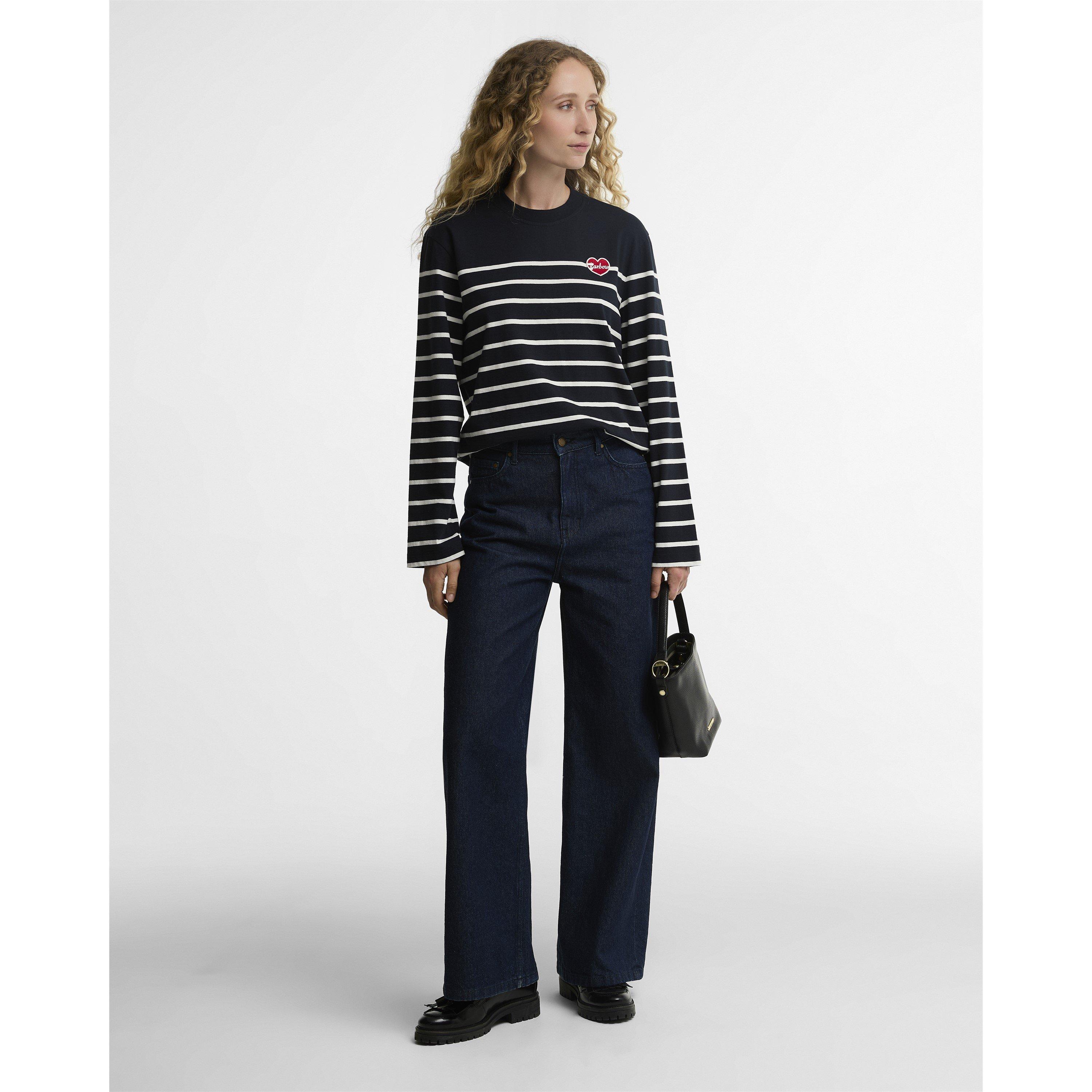 Dark Navy/Cloud - Barbour - B.Li Harling LS T Ld64 - 4