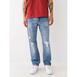 True Religion TR Ricky Distressed Super Straight Jeans Mens