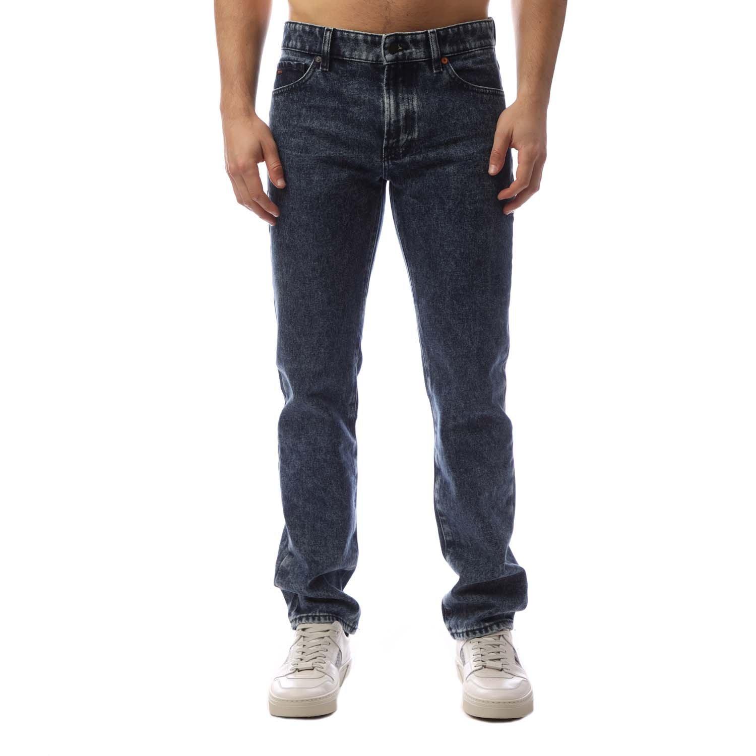 Navy - Boss - Men's Maine Bc L Straight Leg Jeans - 1