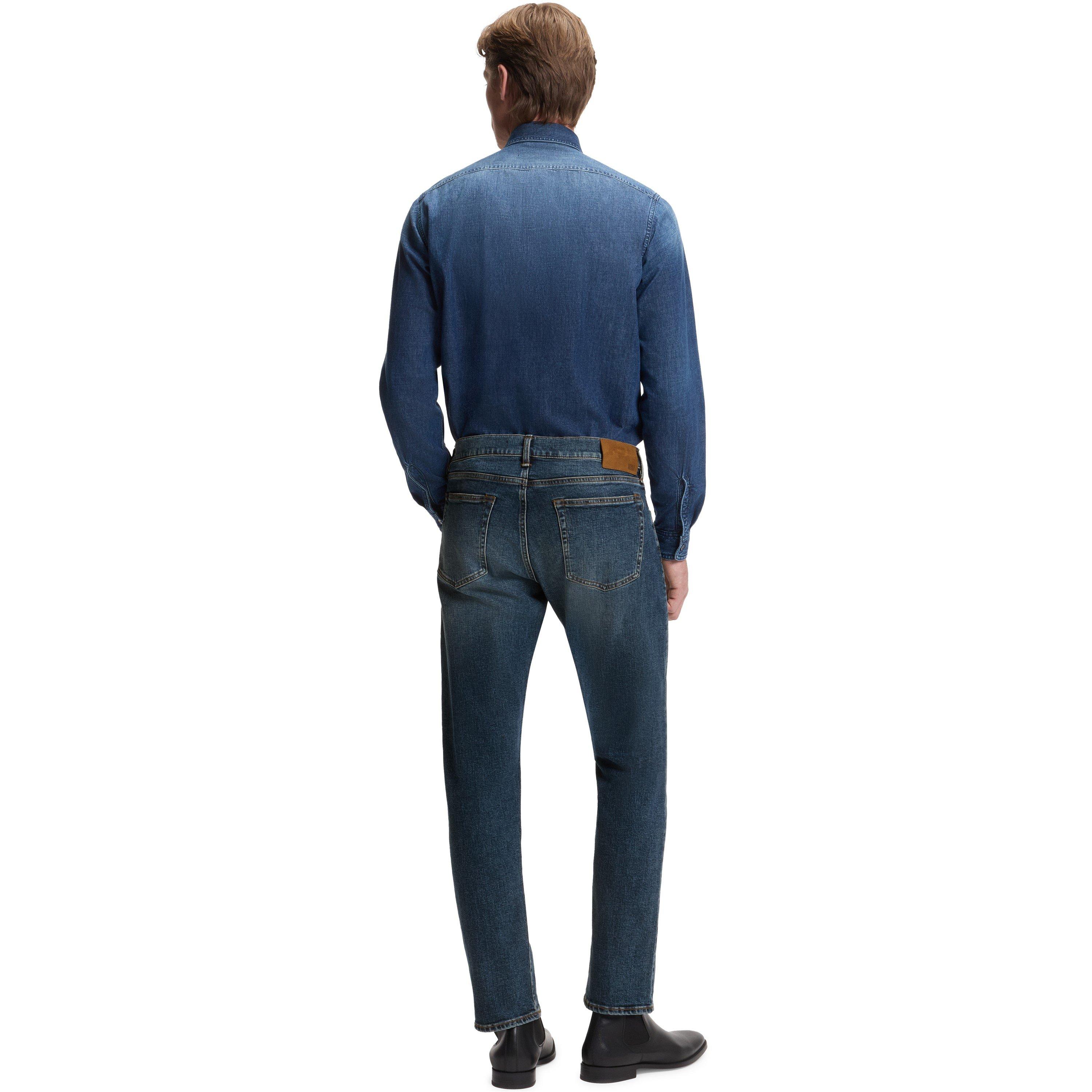 Navy 411 - Boss - x BECKHAM Slim-Fit Denim Jeans - 3