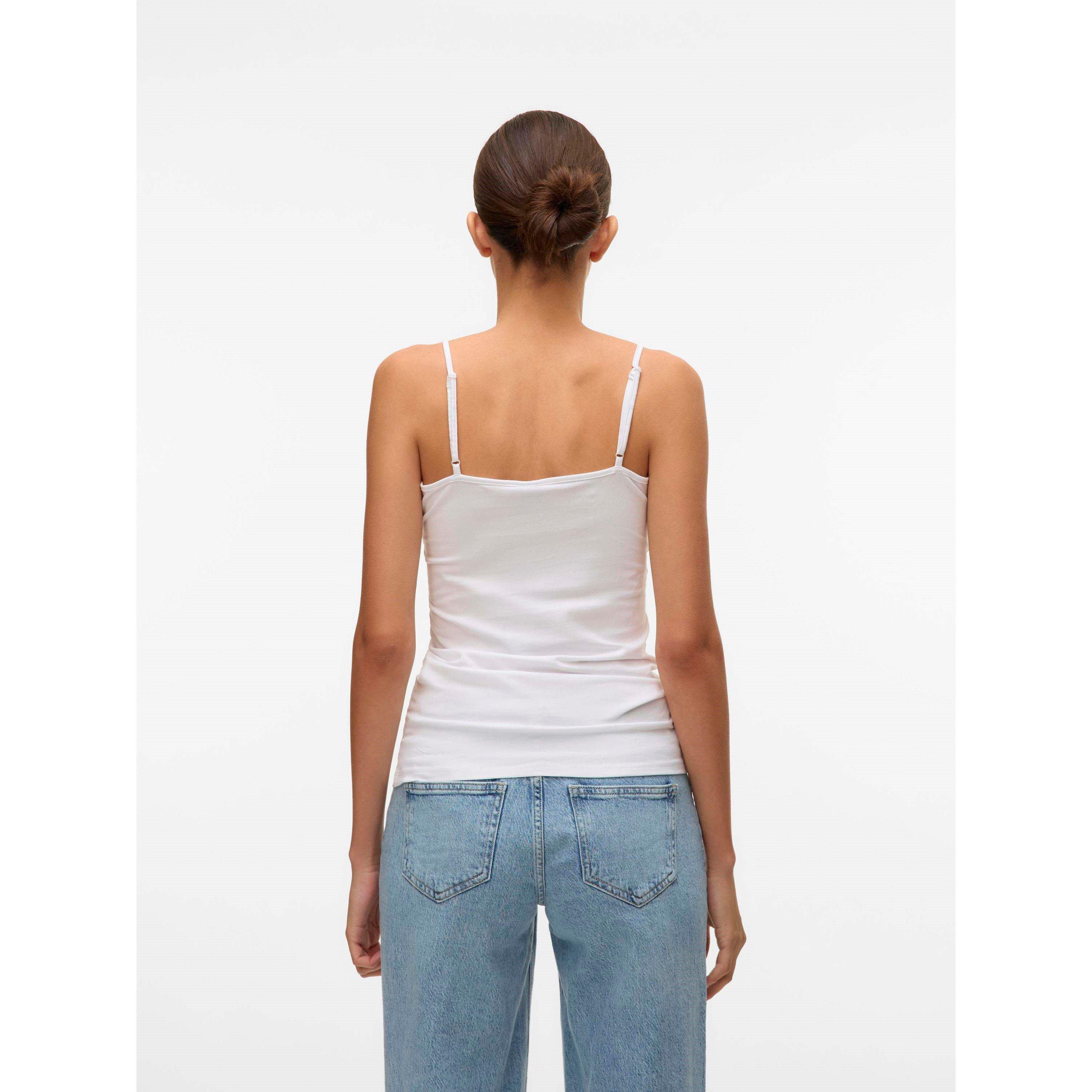 Strahlendes Weiß - Vero Moda - Women's Soft V Singlet Cami Top - 3