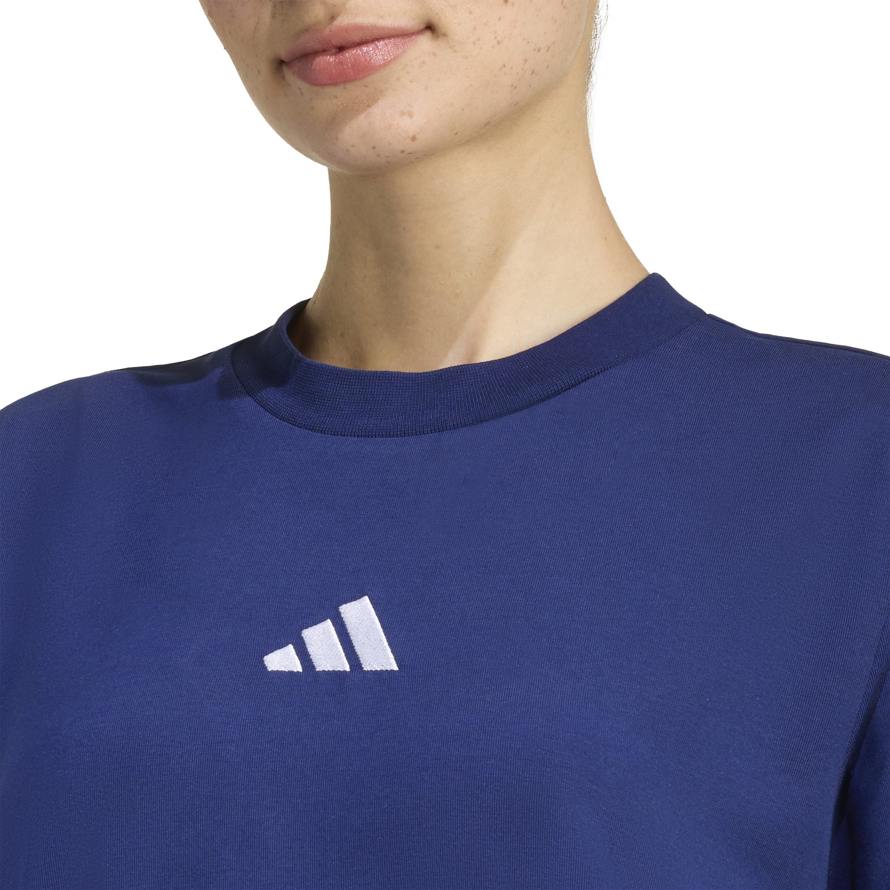 Dk Blue/White - adidas - Women's Short Sleeve Dress Shirt - 4