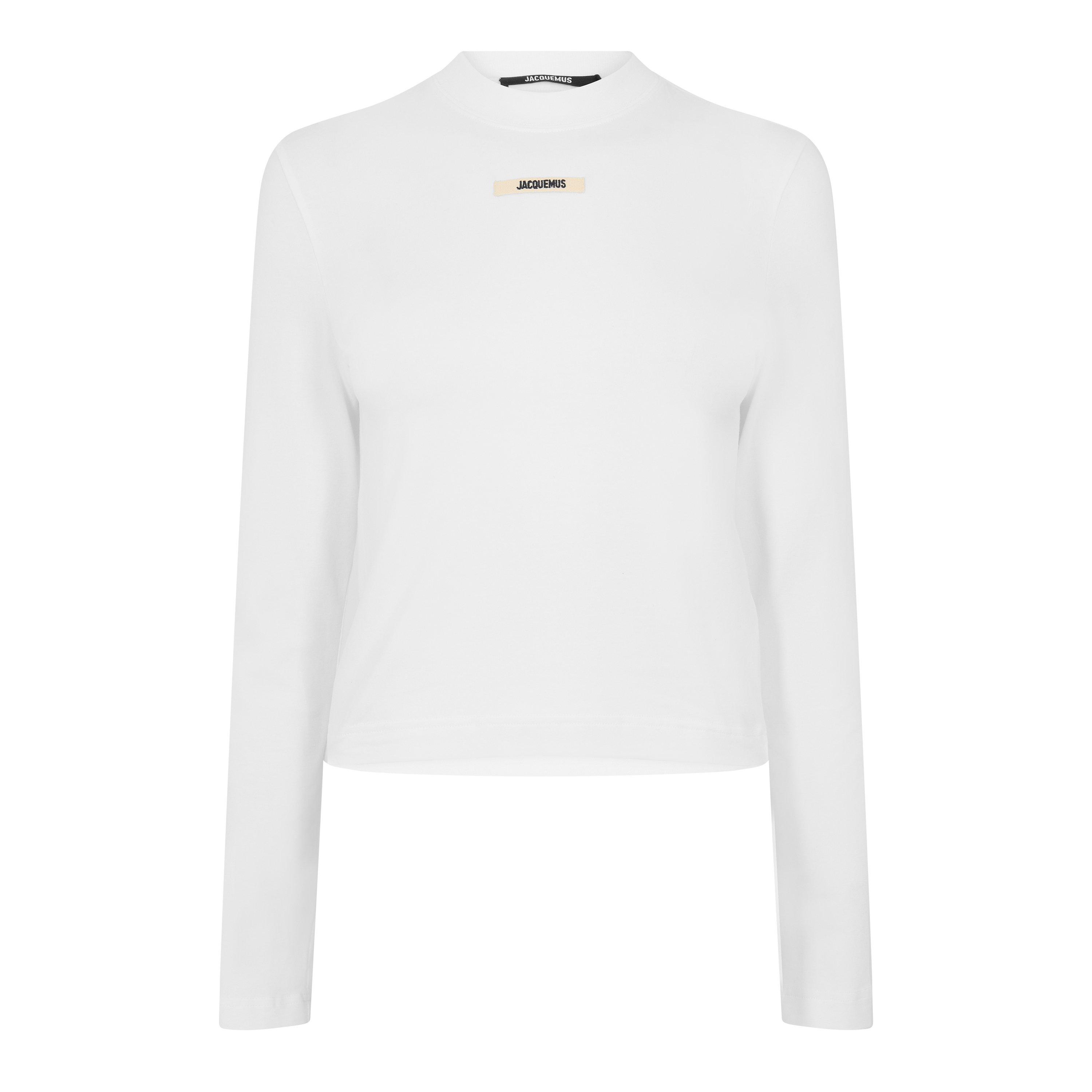 White - Jacquemus - Women's Jacquard Logo Long Sleeve T-Shirt - 1