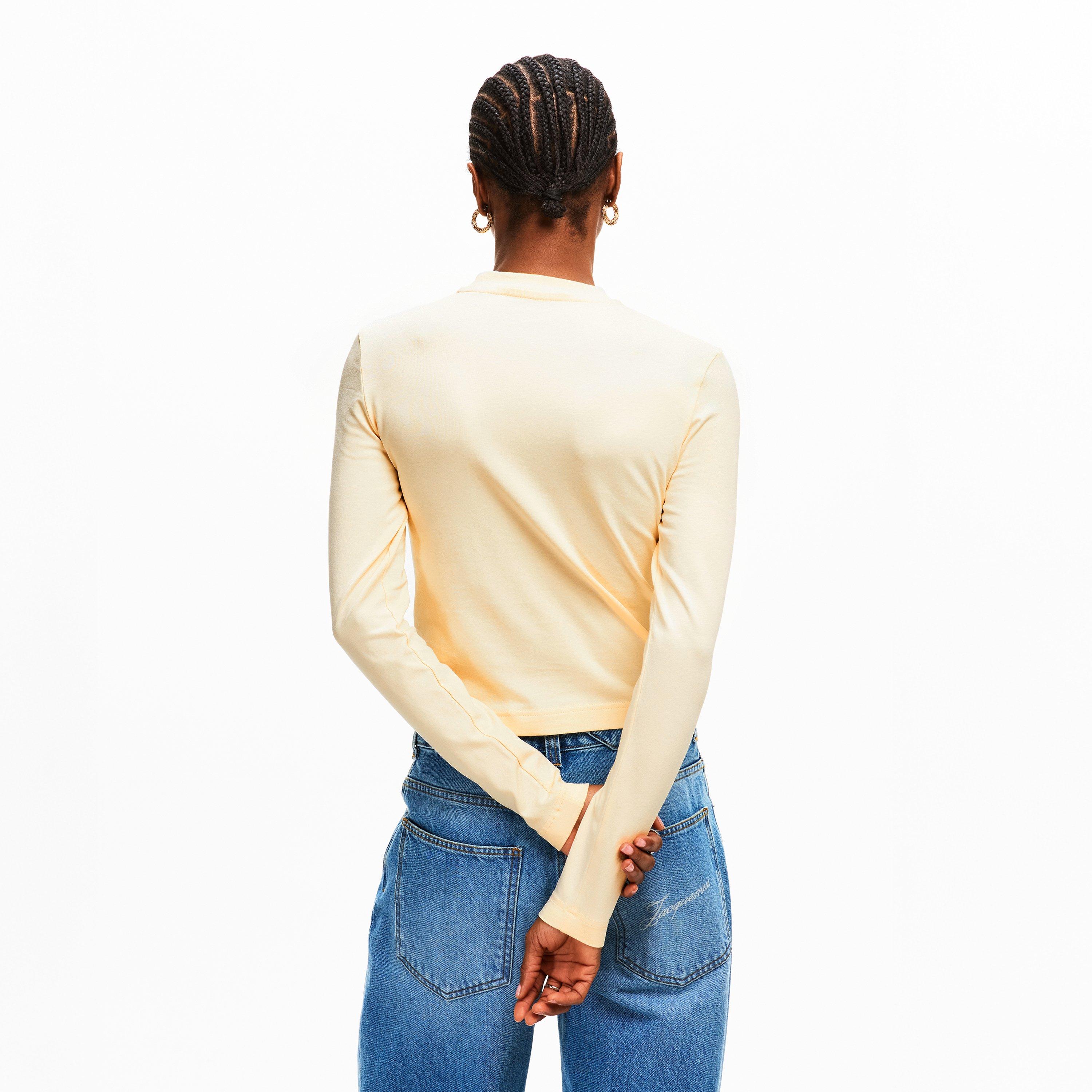 Light Beige - Jacquemus - Womens Gros Grain T-Shirt - 4