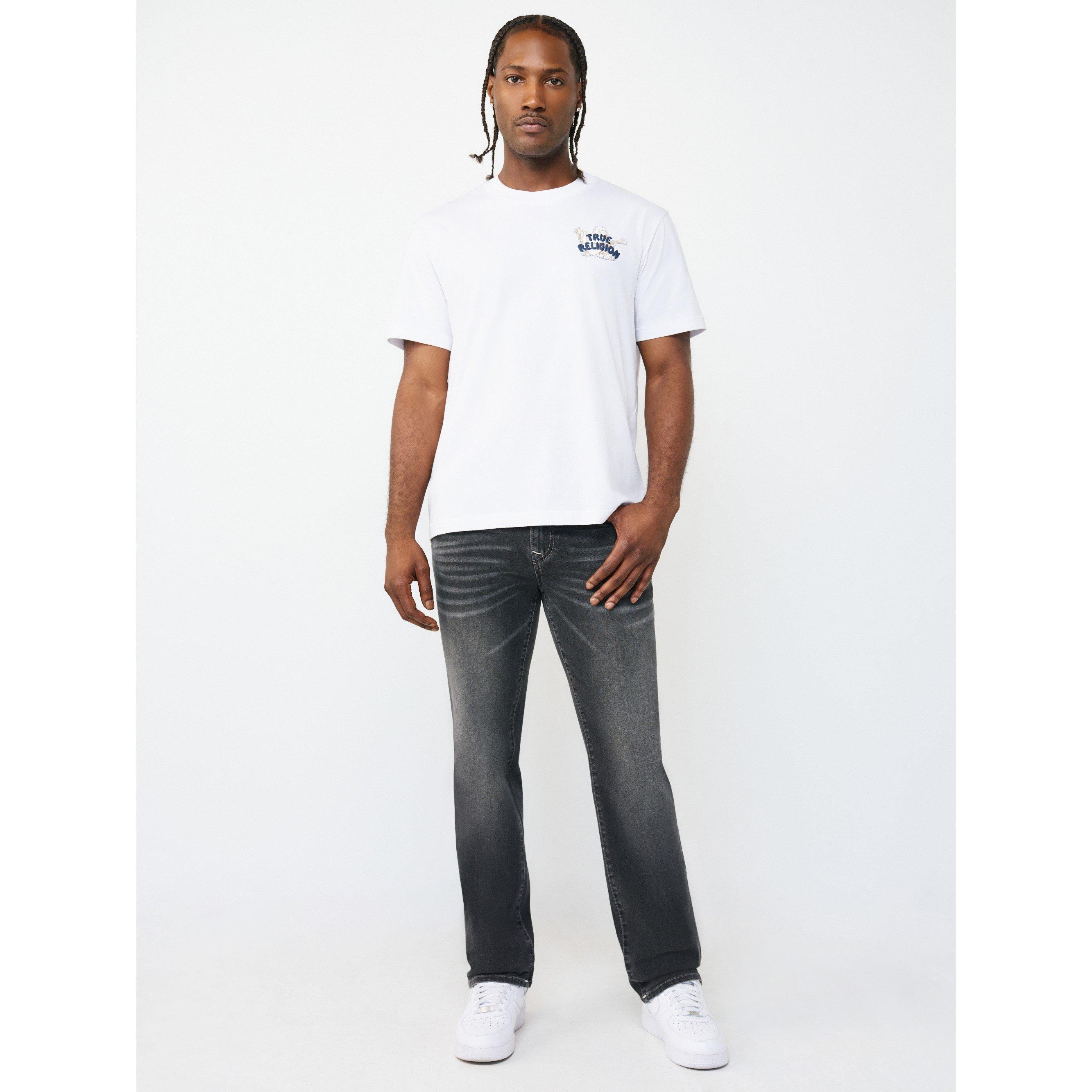 Washed Black - True Religion - Men's Straight Leg Jeans - 5
