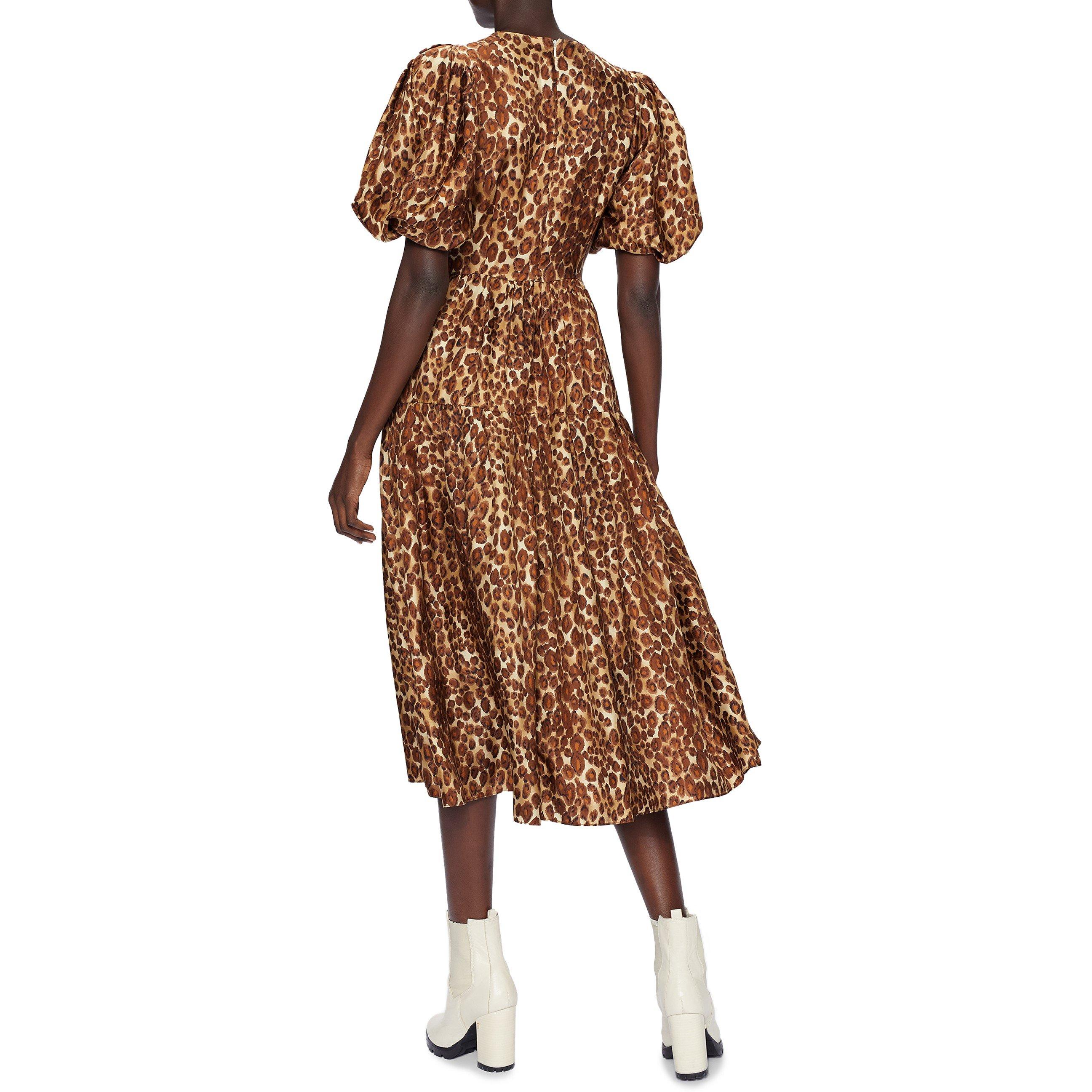 Black - Ted Baker - Women's Leopard Print Midi Dress - 2