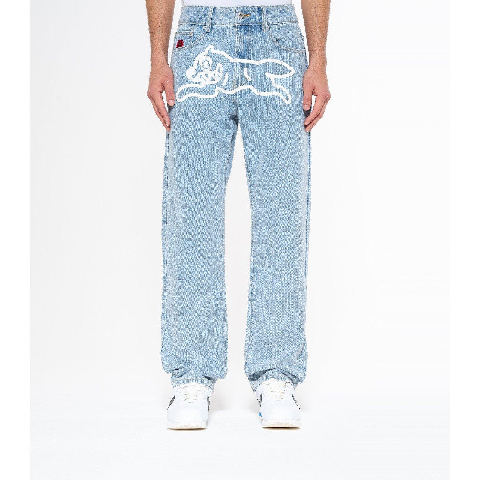 Heavy Wash Blue - ICECREAM - Mens Run Dog Straight Leg Jeans - 3