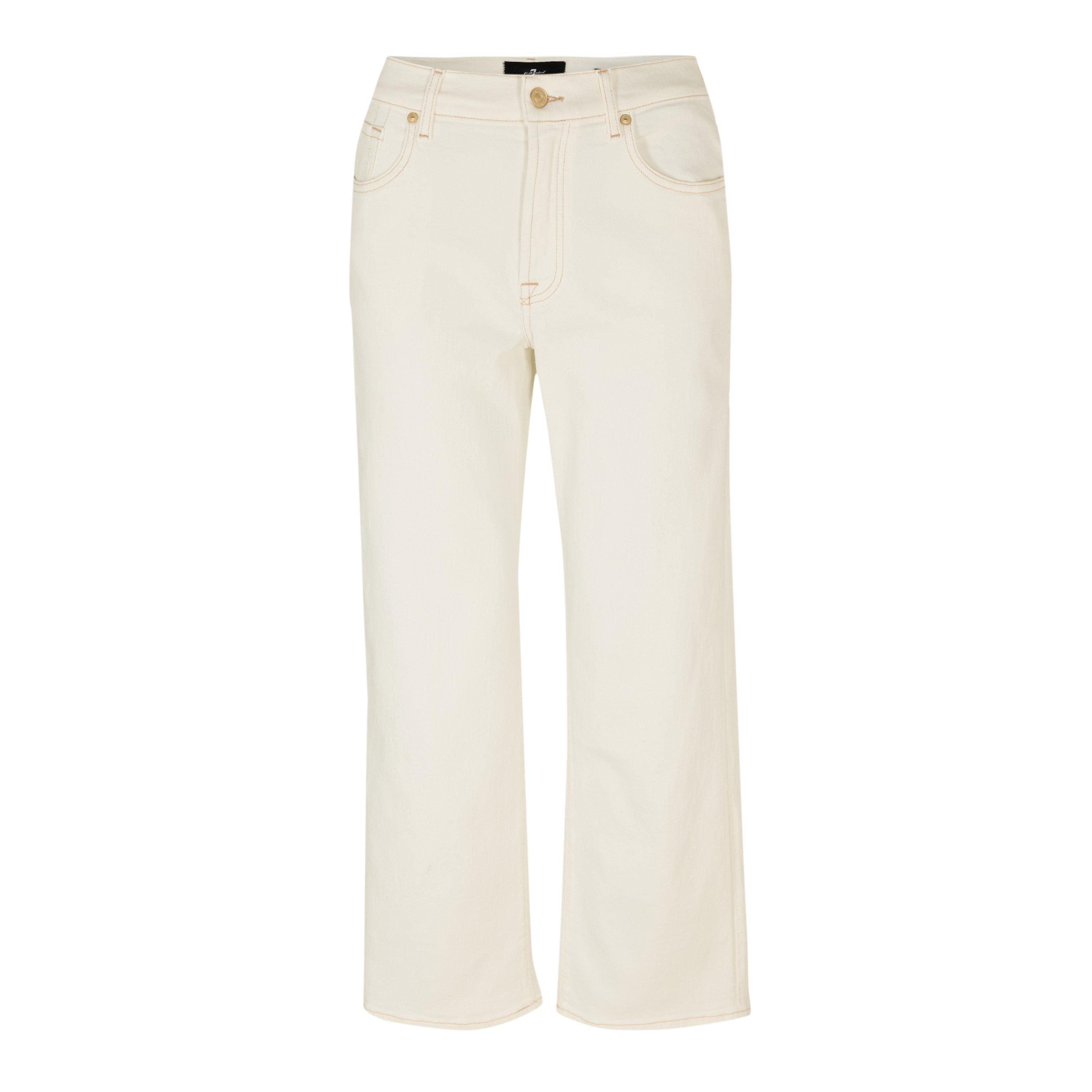 7 For All Mankind Women's Straight Leg Jeans - Sugar - 32 (XL)