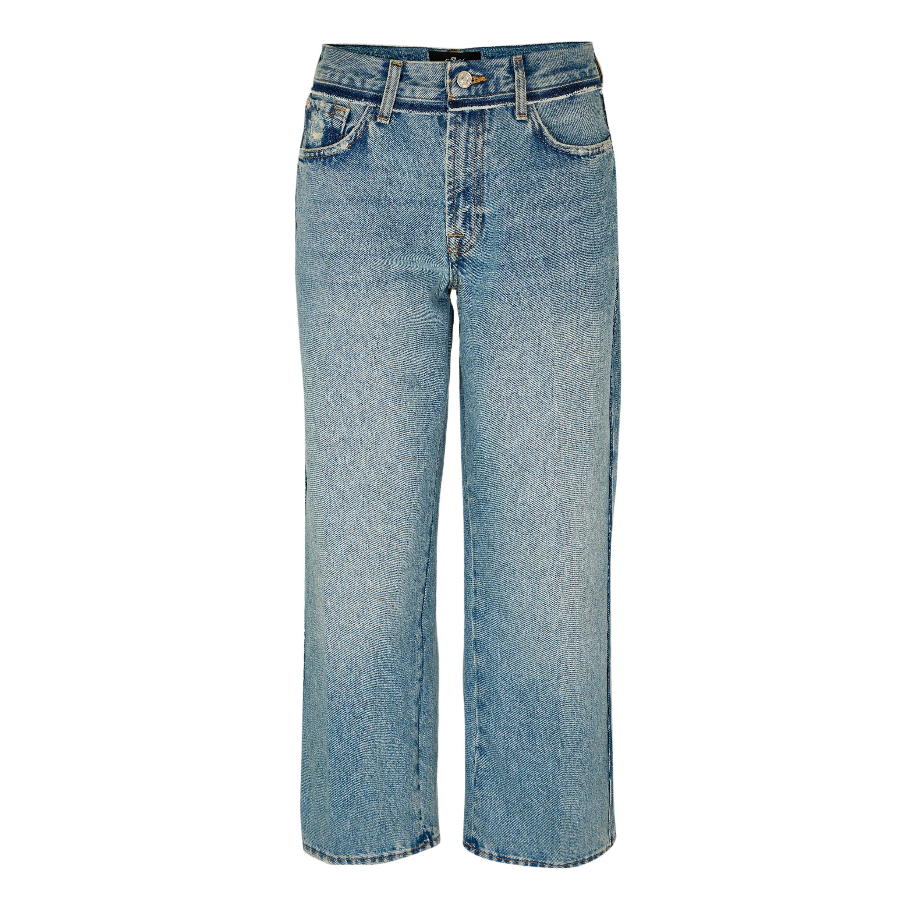 7 For All Mankind Women's Straight Leg Jeans - Sapphire Dust - 32 (XL)