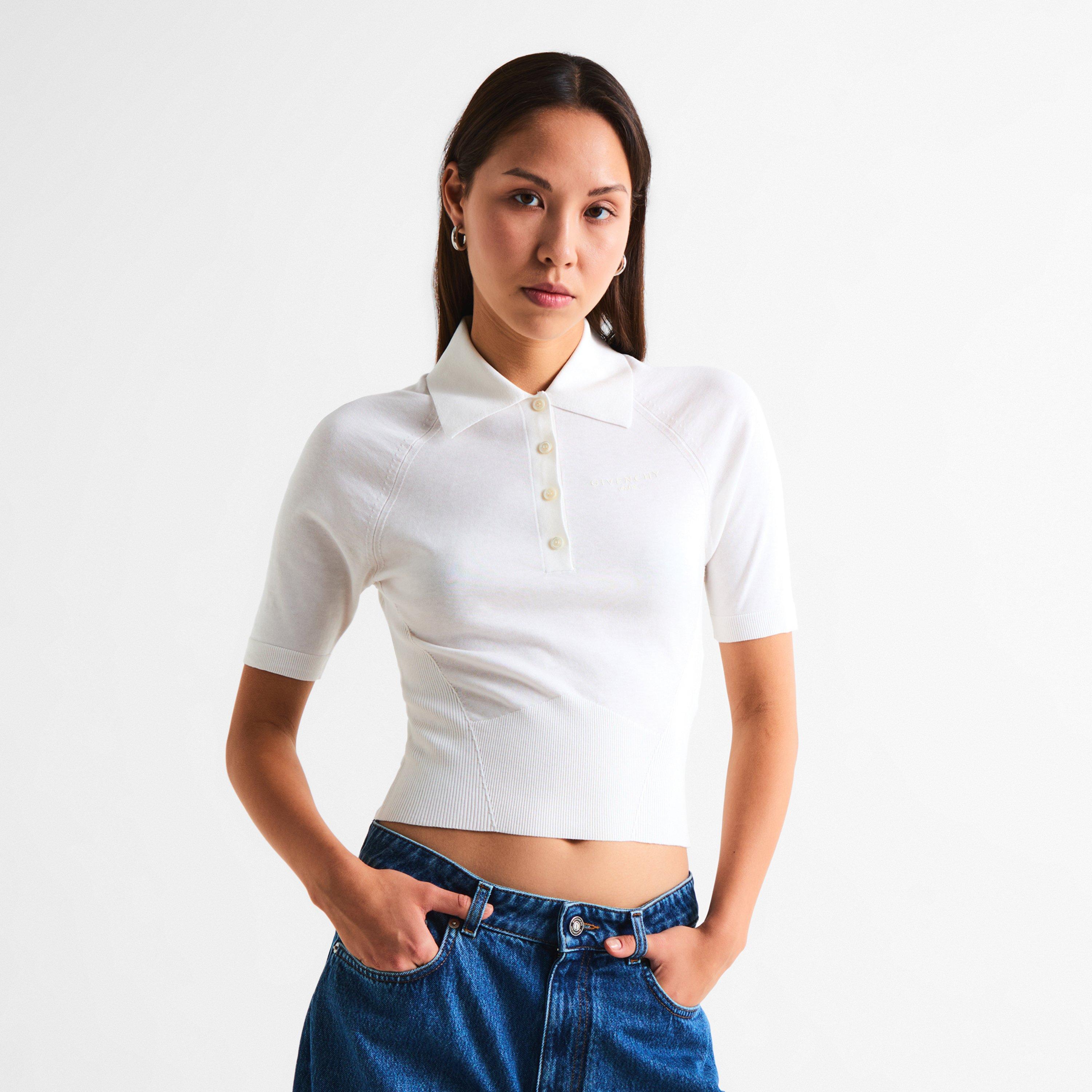 Ivory - GIVENCHY - GIV Cropped Polo Ld64 - 3