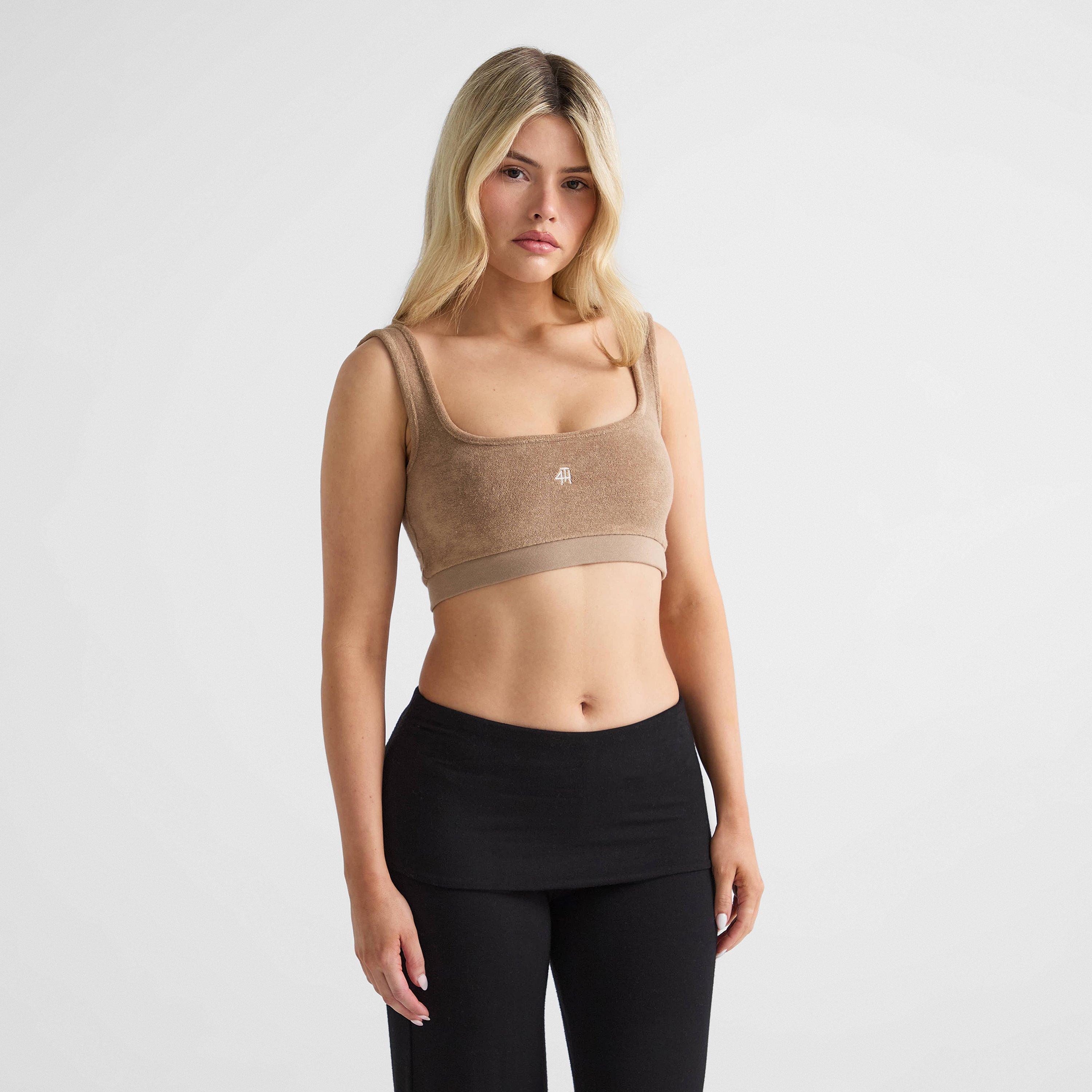 Beige - 4th and Reckless - Women's Drift Top Strappy Crop - 3