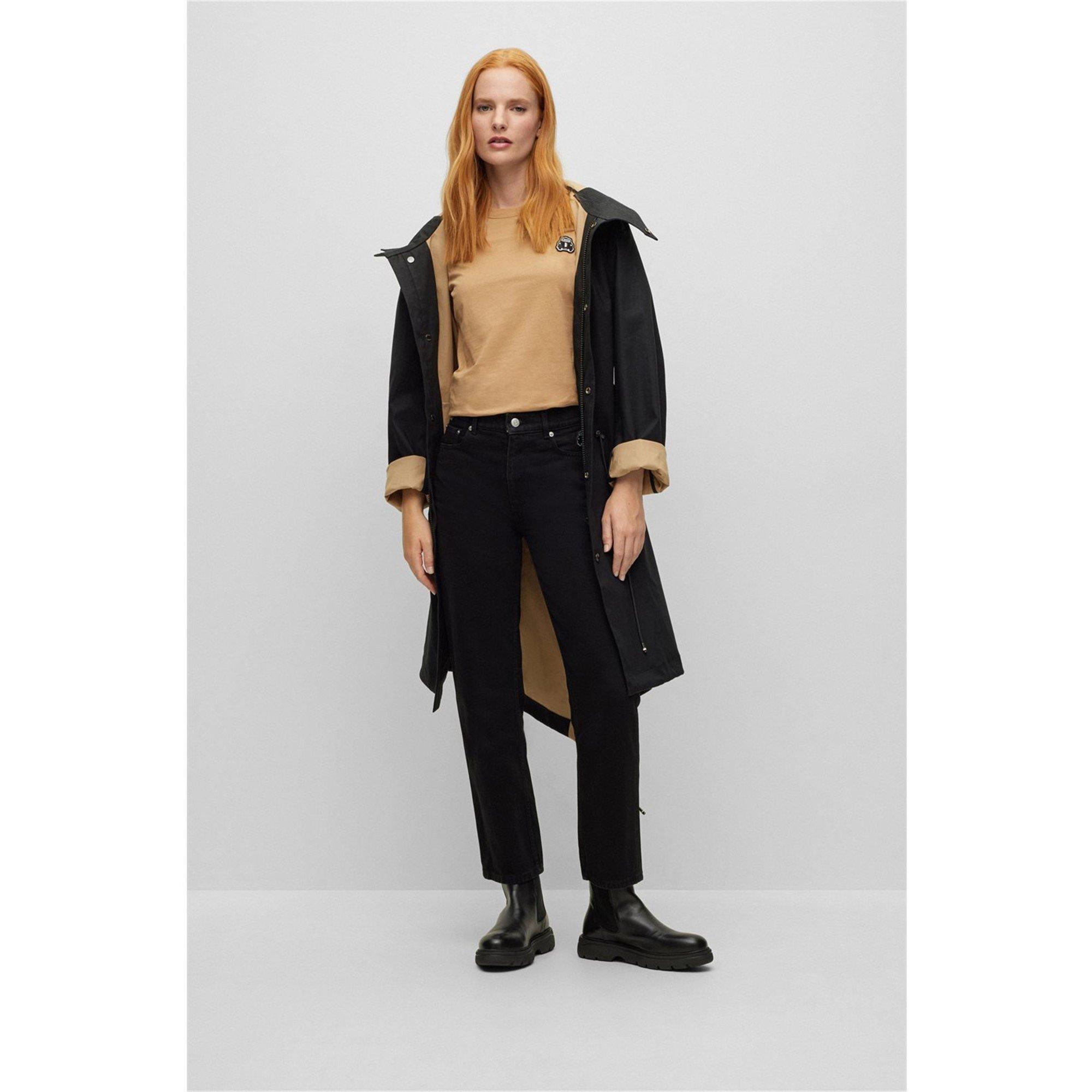 Black - Boss - Women's Straight Cropped Jeans - 5