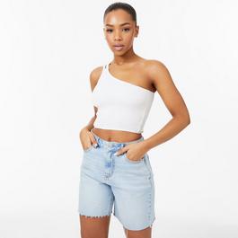 Jack Wills One Shoulder Shirred Top