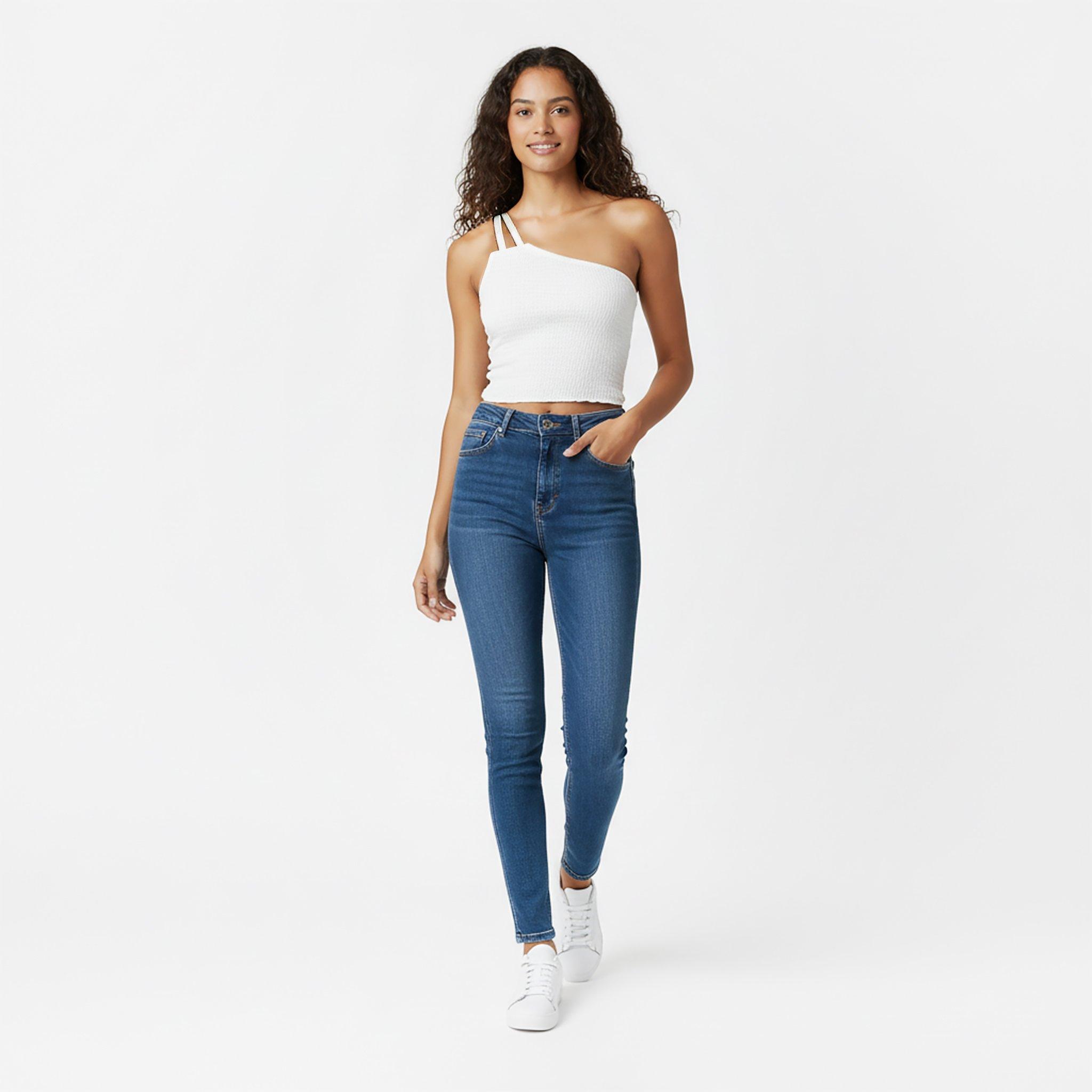 Vintage White - Jack Wills - JW One Shoulder Shirred Top - 5