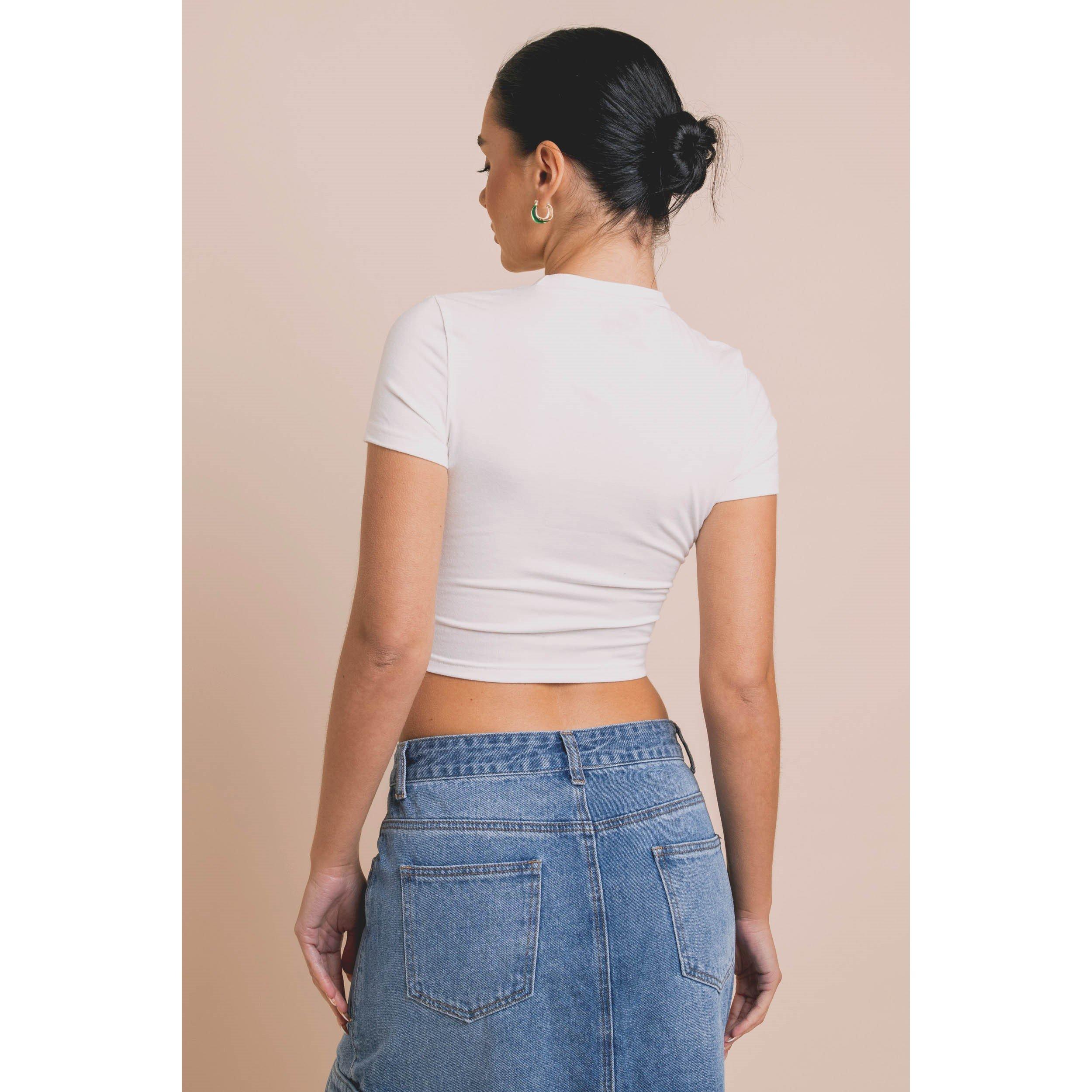 White - Daisy Street - Women's Rugrats Baby Crop Top - 3