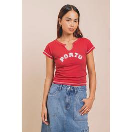 Daisy Street Porto Cropped T Shirt