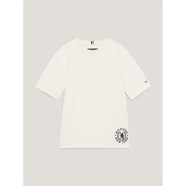 Tommy Hilfiger Varsity Crest Logo T Shirt Juniors