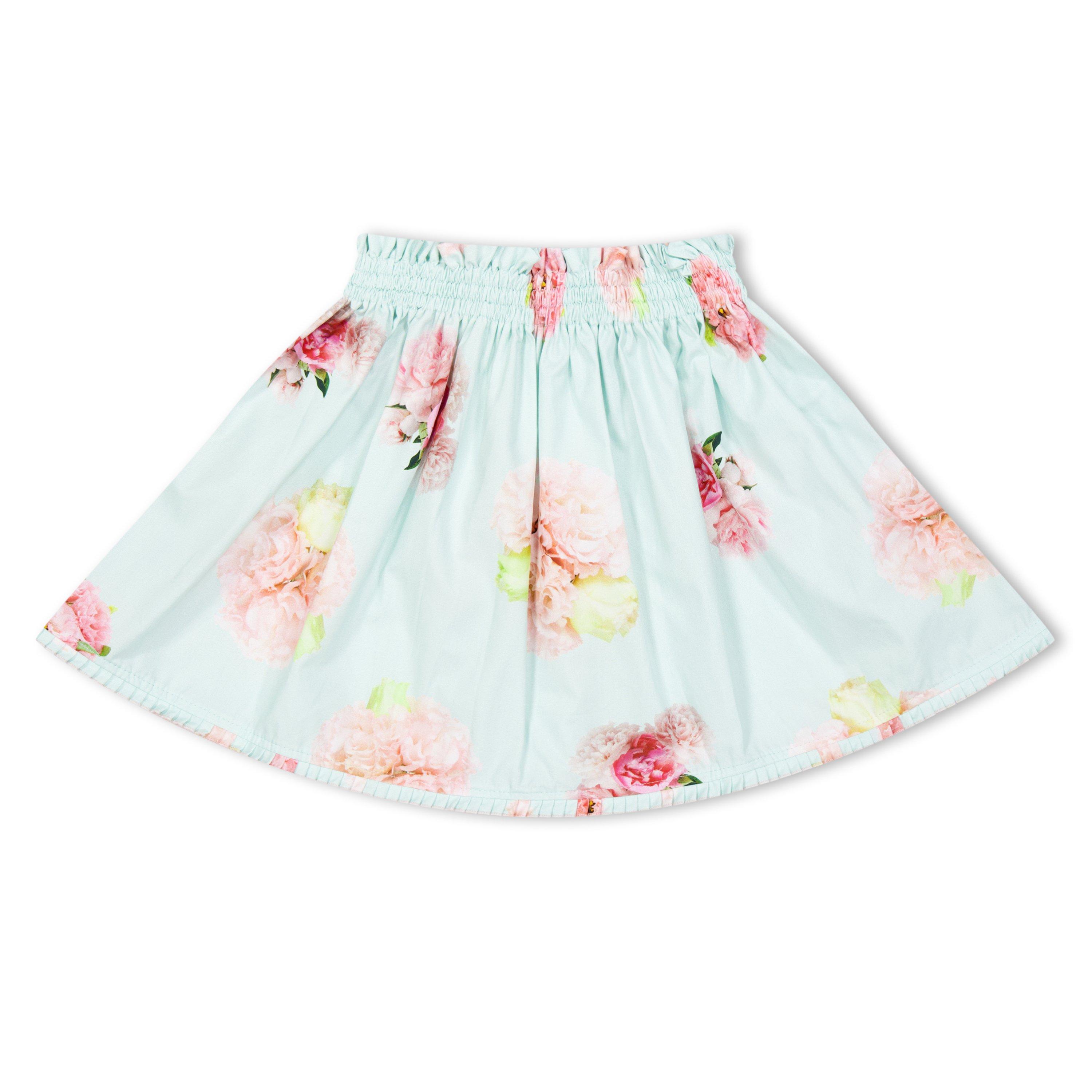 Blue - Phi - Kids' Hydragnea Jersey Skirt - 2