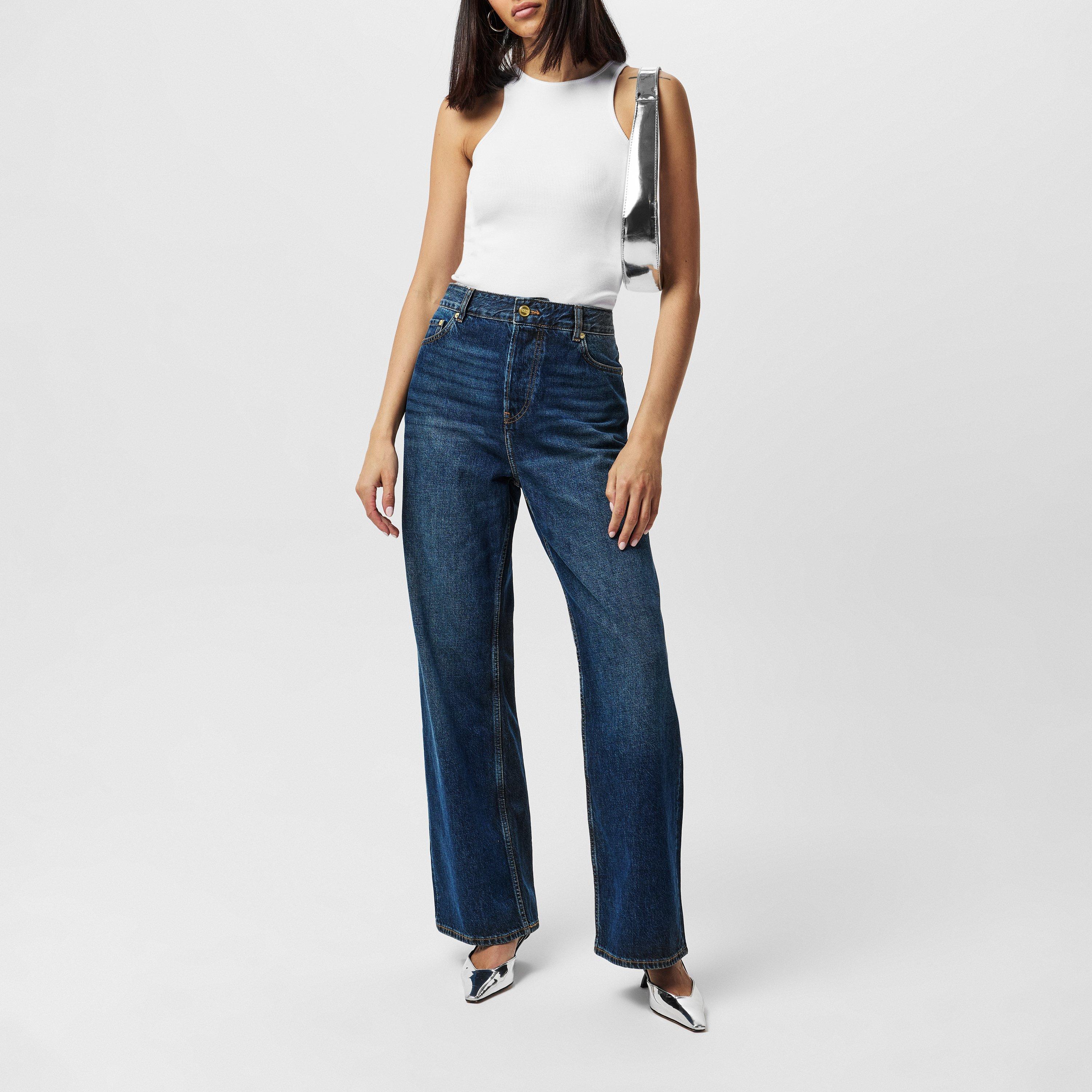 White - French Connection - Women's Rassia Rib Tank Vest - 4