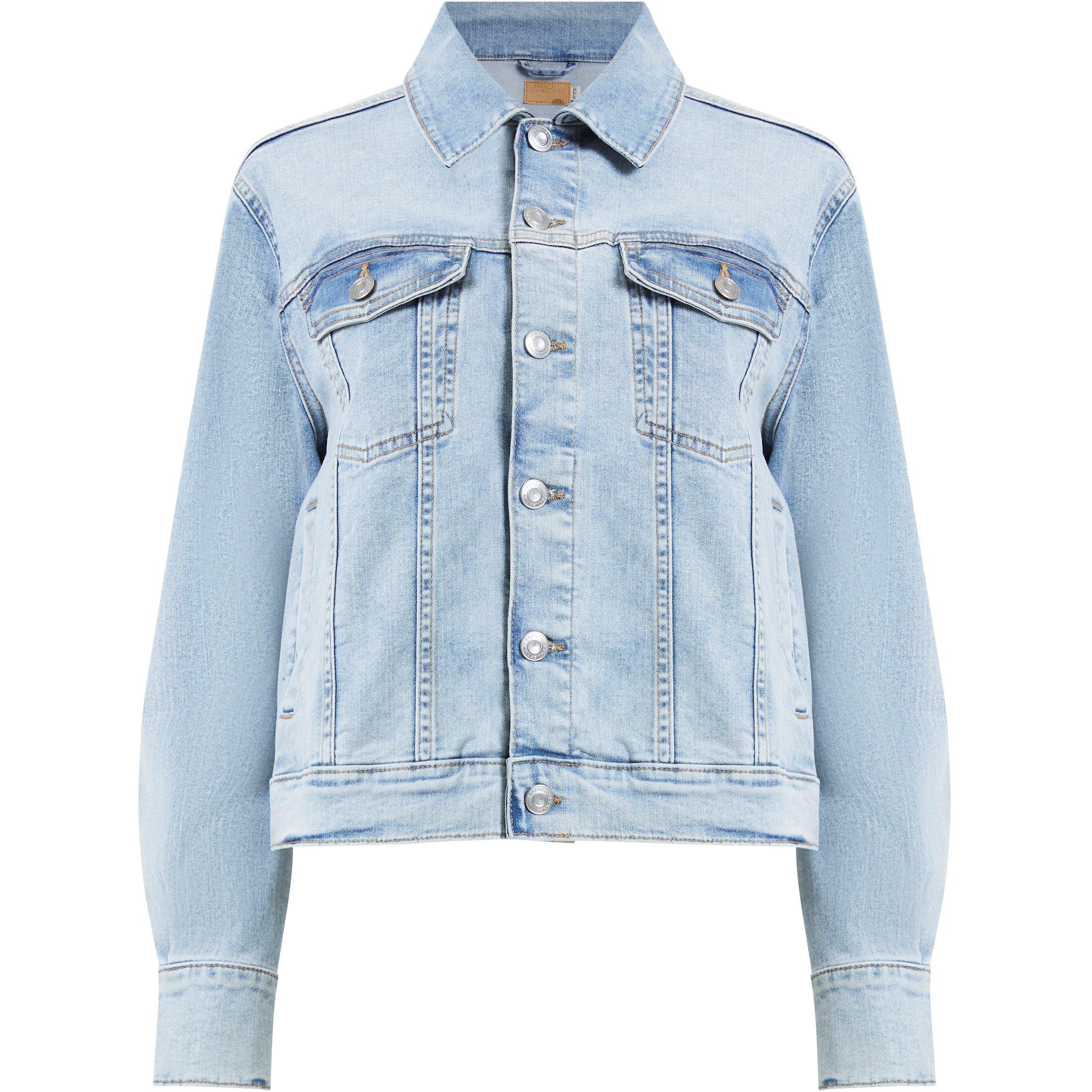 Bleached Out - French Connection - Women's Trucker Structured Denim Jacket - 1