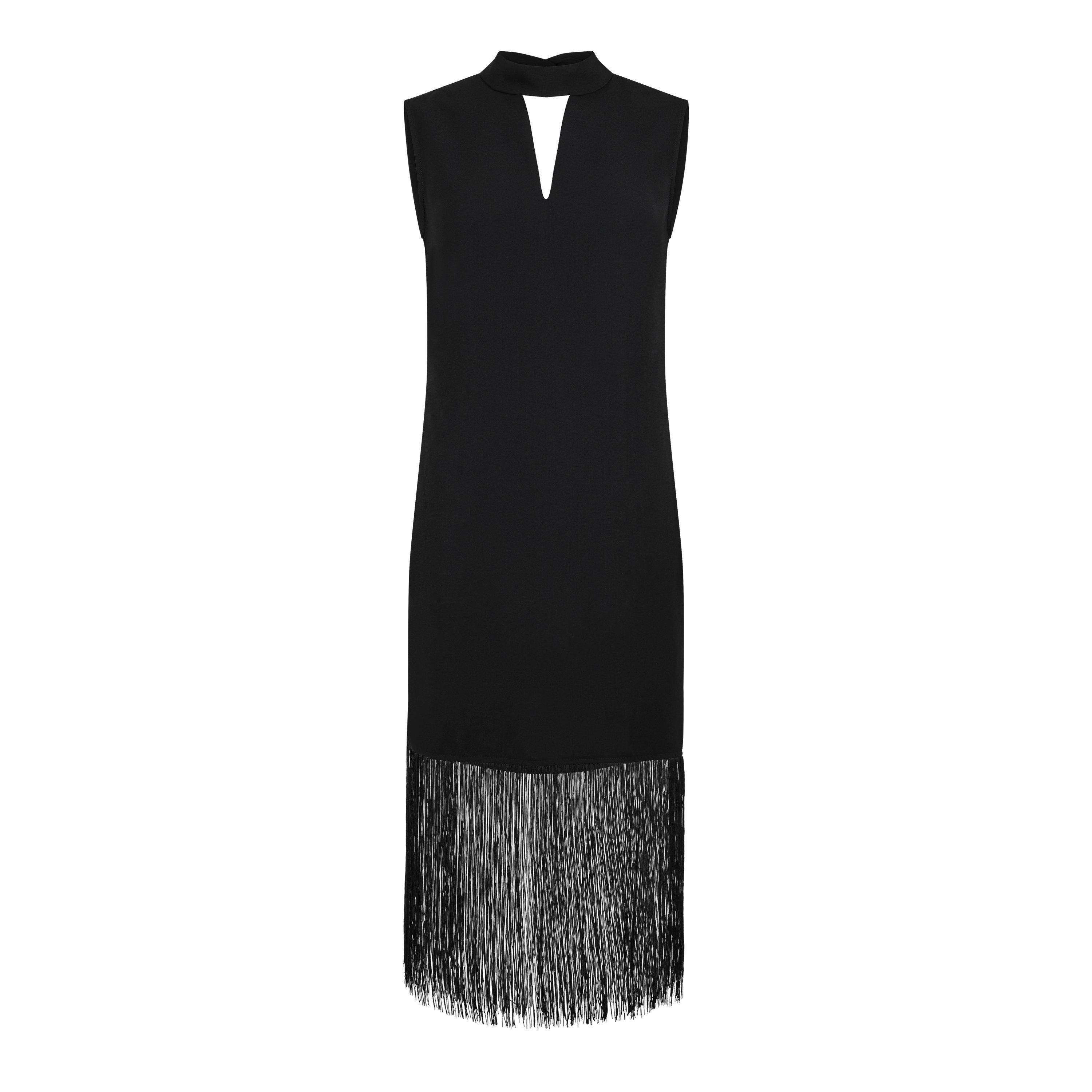 Black - Biba - Biba Fringe Hem Dress - 5