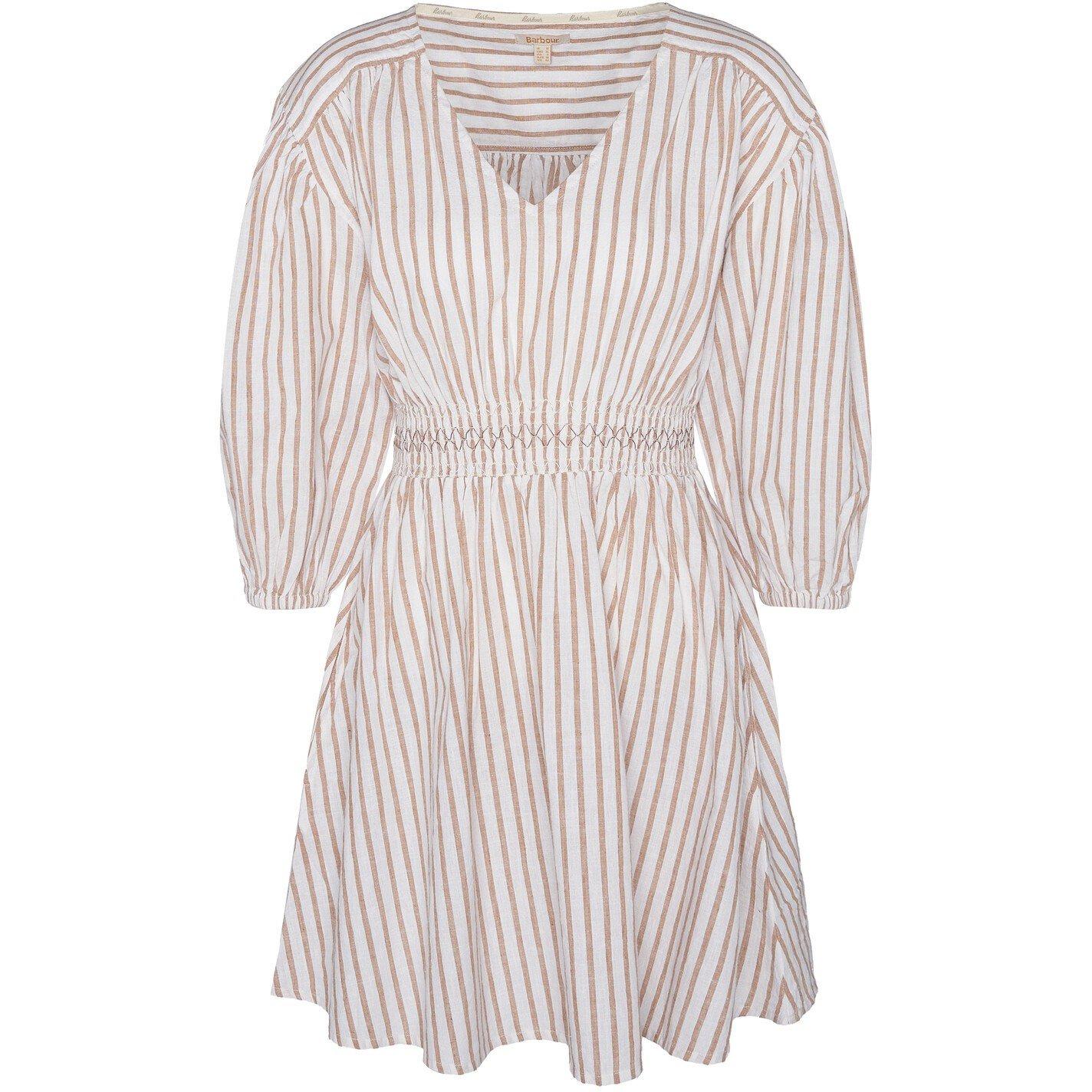 White/Tannin - Barbour - Ella Striped Mini Dress - 11