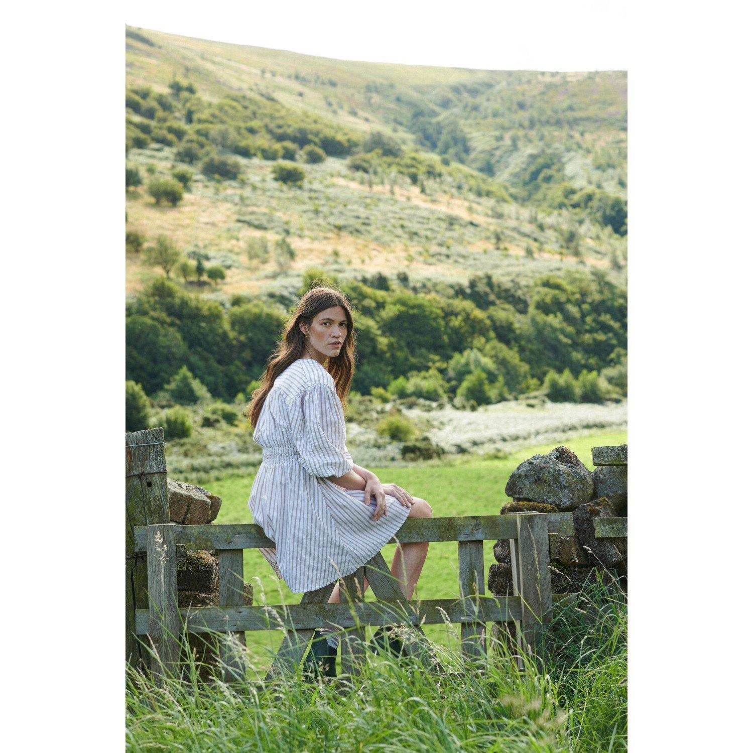 White/Tannin - Barbour - Ella Striped Mini Dress - 4