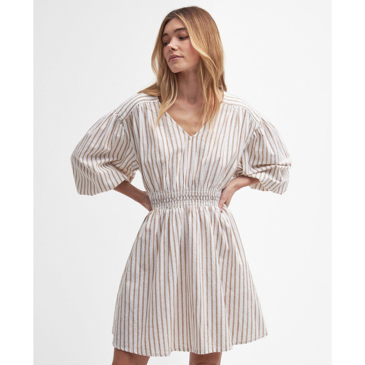White/Tannin - Barbour - Ella Striped Mini Dress - 7