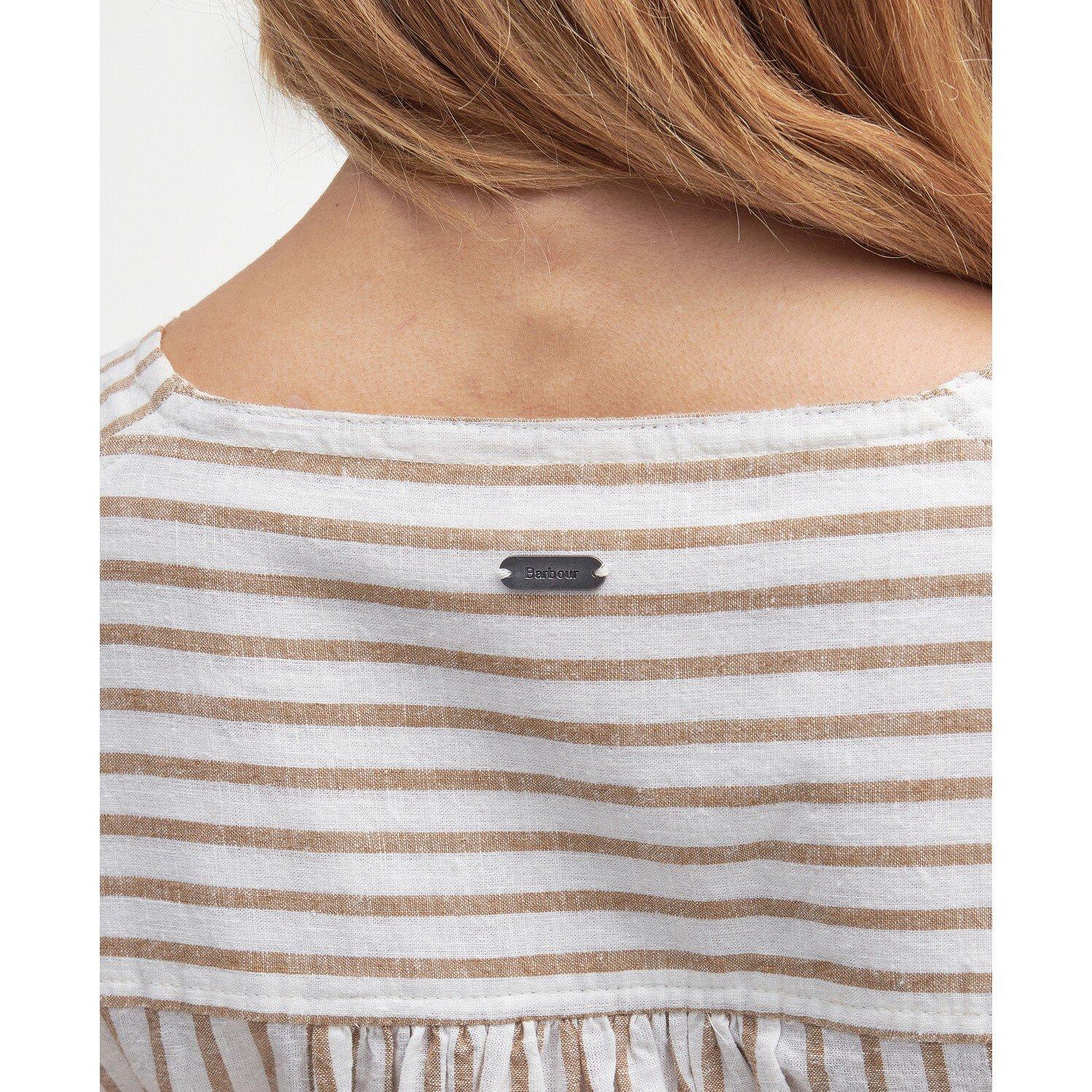 White/Tannin - Barbour - Ella Striped Mini Dress - 9