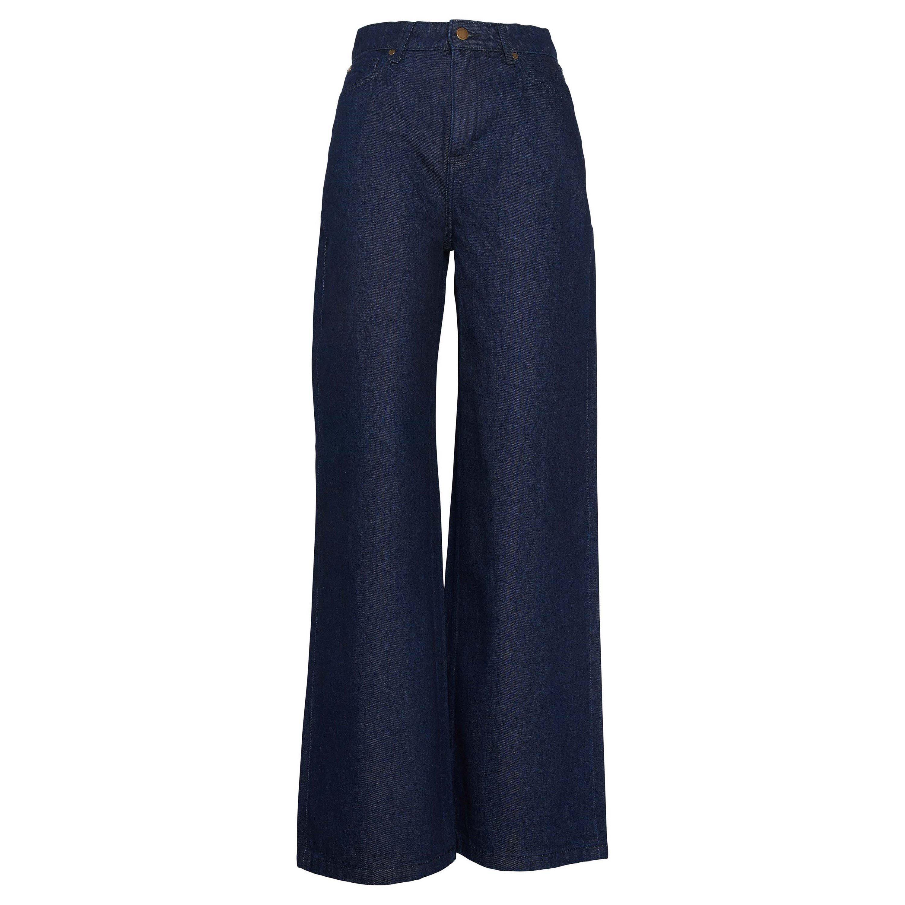 Dark Indigo - Barbour - Maisie Wide-Leg Jeans - 11