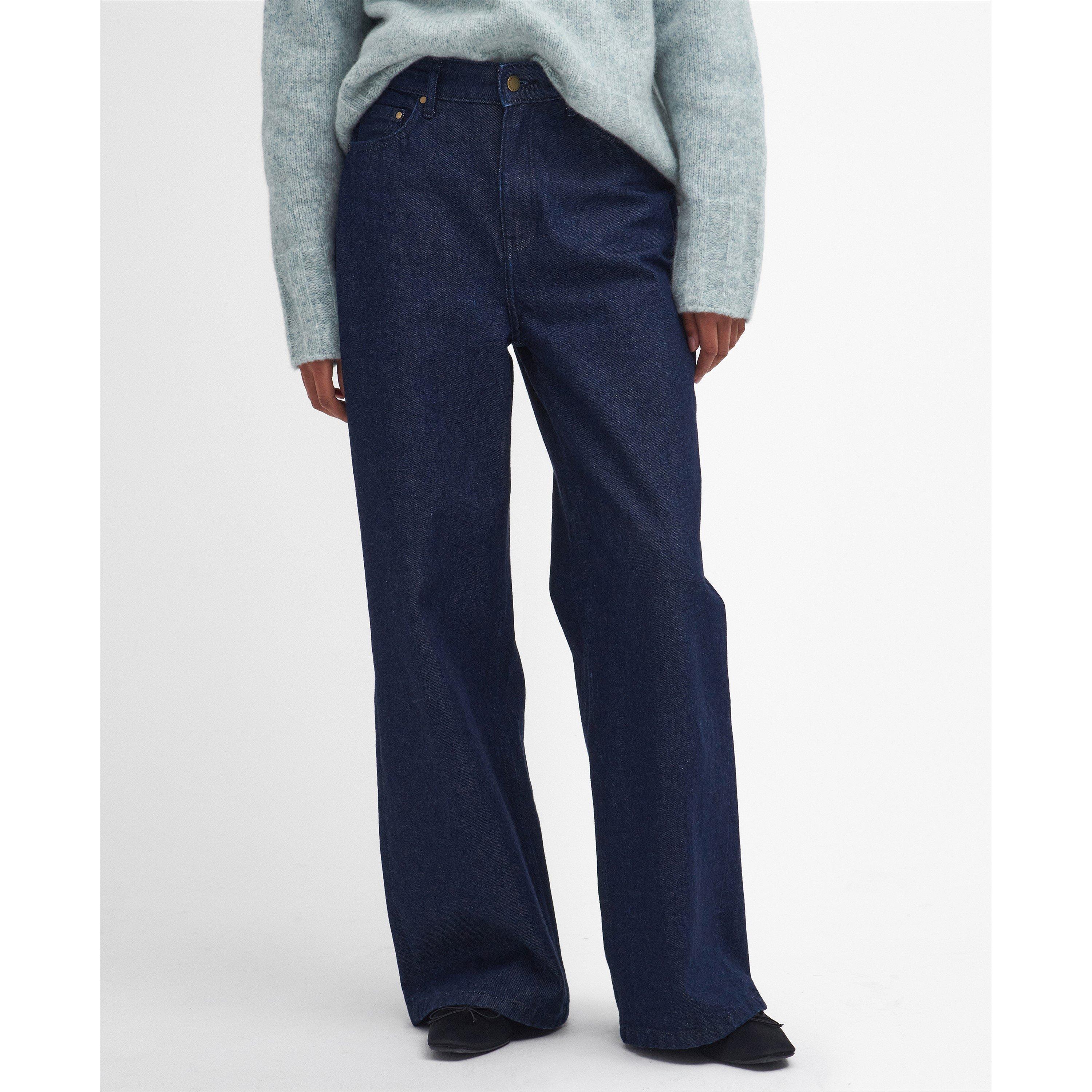 Dark Indigo - Barbour - Maisie Wide-Leg Jeans - 3