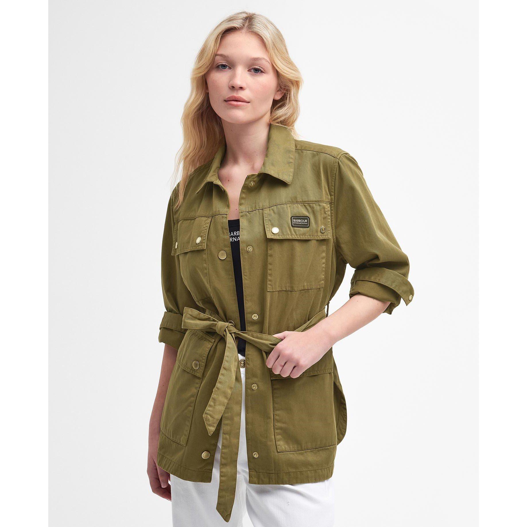 Golden Khaki - Barbour International - Women's Collins Denim Field Jacket - 1
