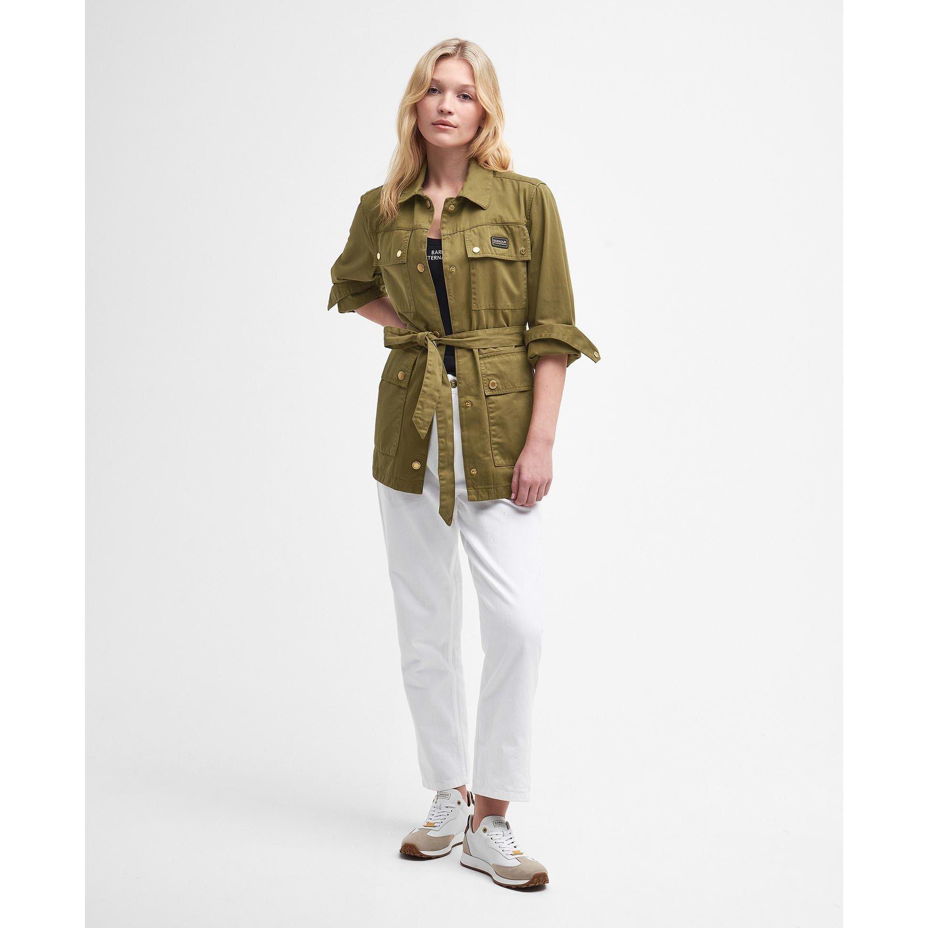 Golden Khaki - Barbour International - Women's Collins Denim Field Jacket - 3