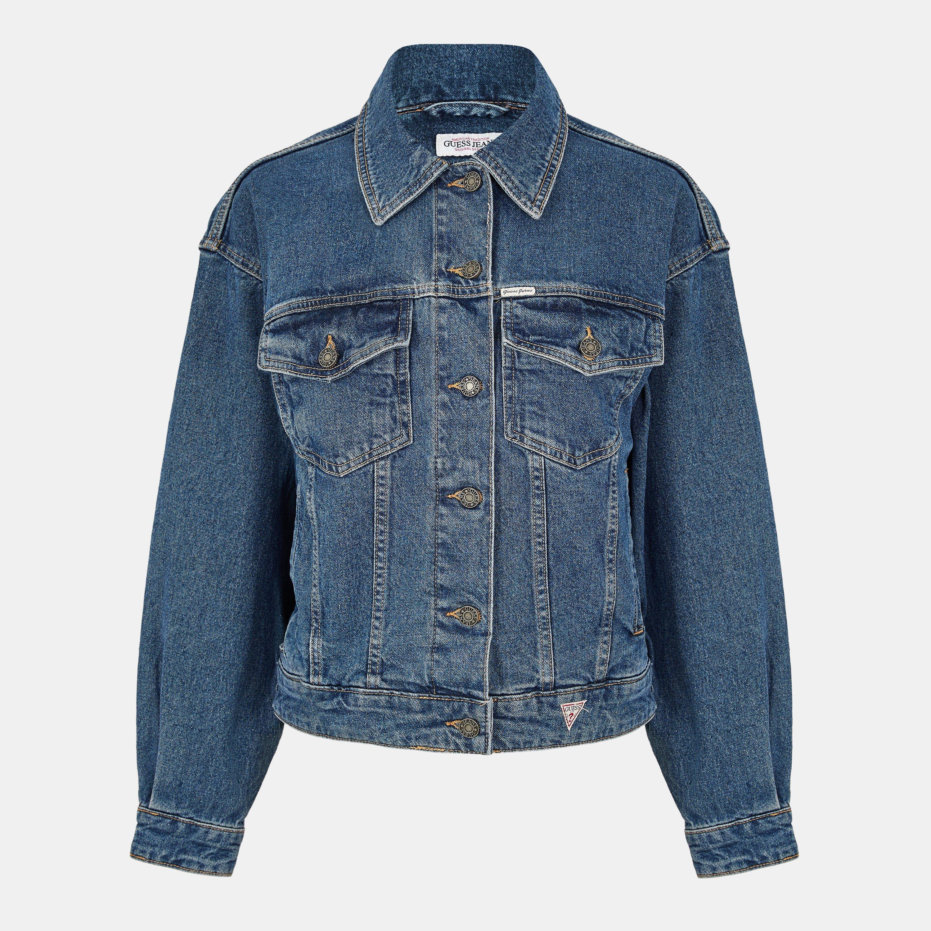 GJ Med Wash - Guess - Women's Oversize Denim Jacket - 1