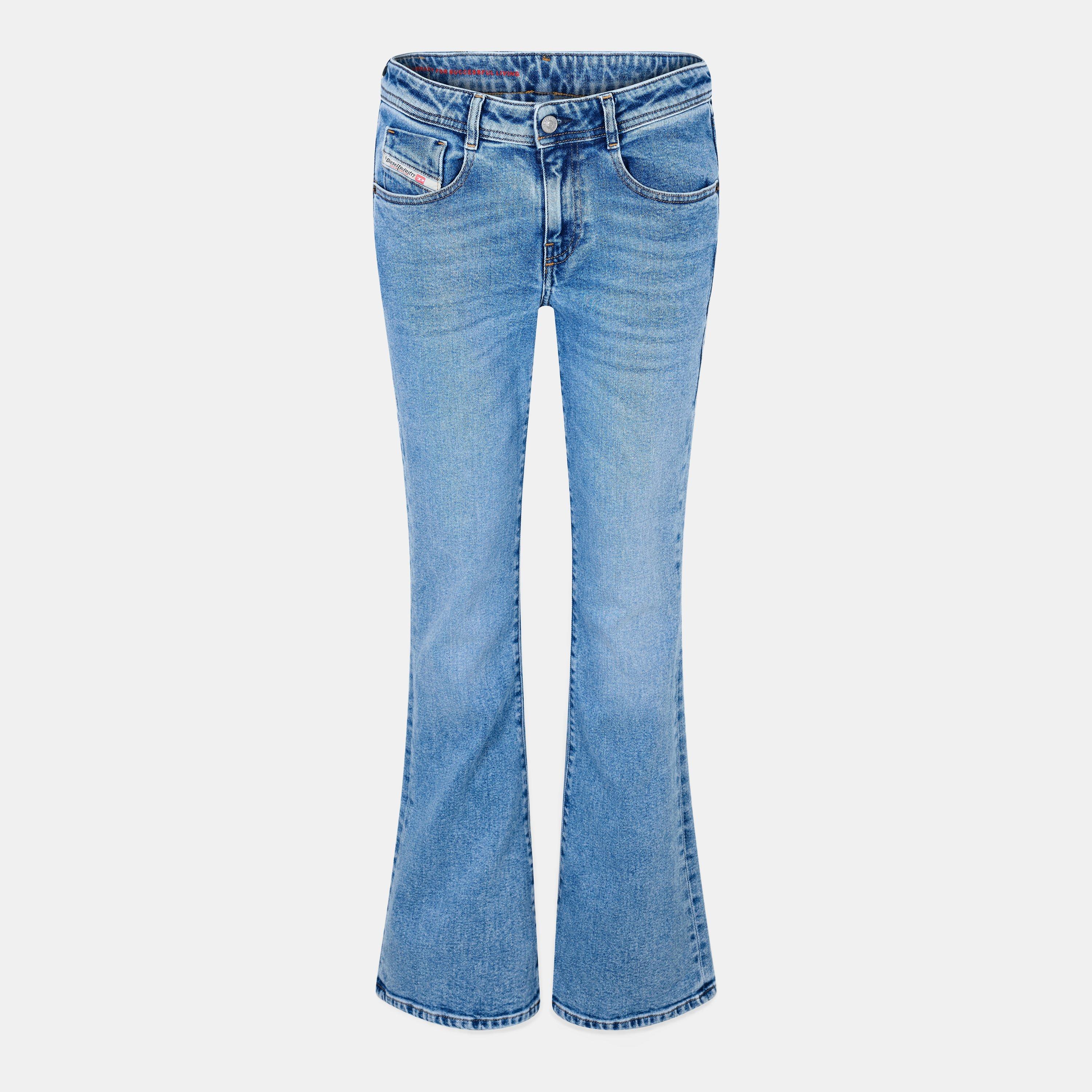 Blue Denim - Diesel - Women's Shape Retention Straight Leg Jeans - 1