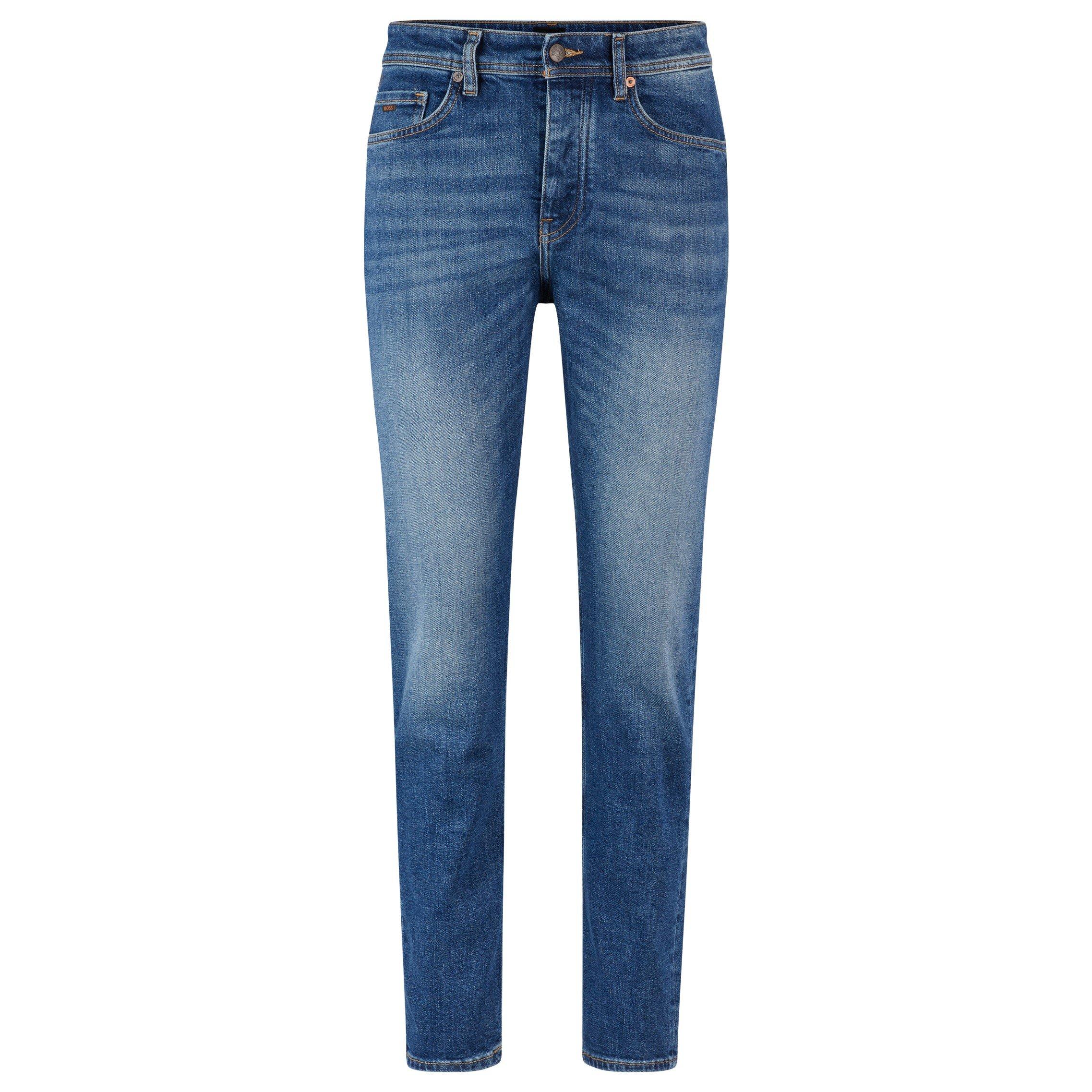 Medium Blue 428 - Boss - Men's Taber BC-C Straight Fit Denim Jeans - 5