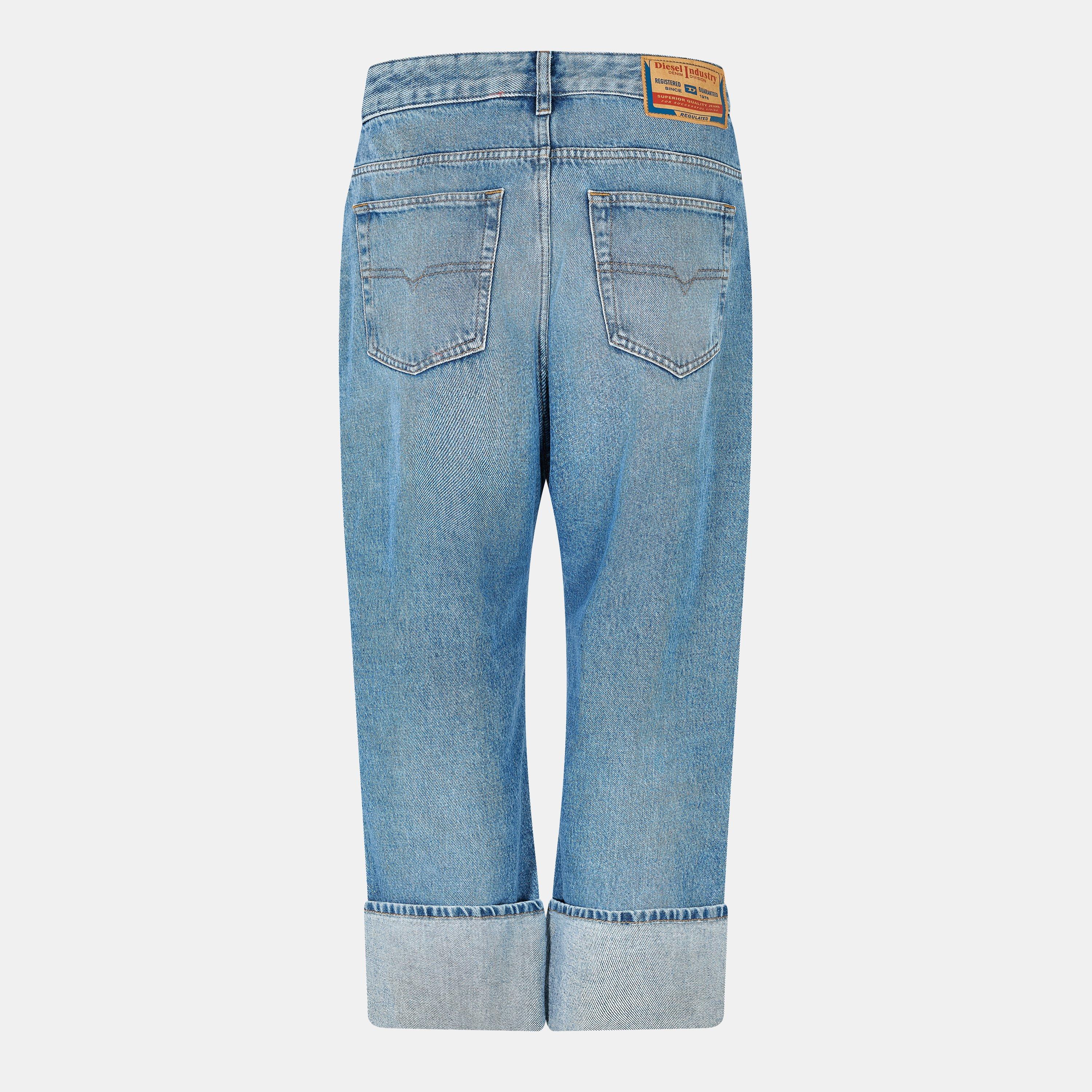 Blue Denim - Diesel - Women's Straight Leg Jeans - 2