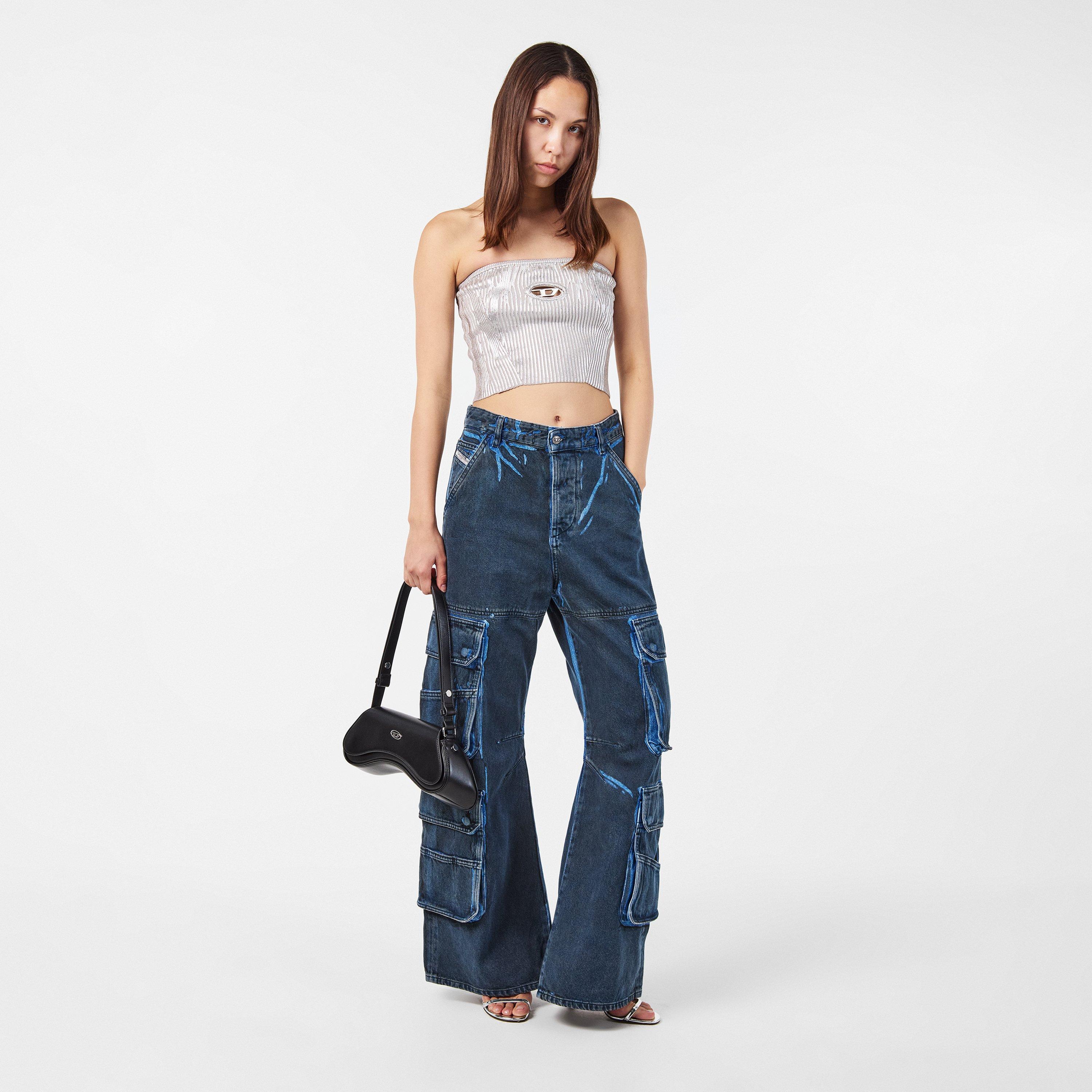 Blue Denim - Diesel - Women's Straight Leg Jeans - 6