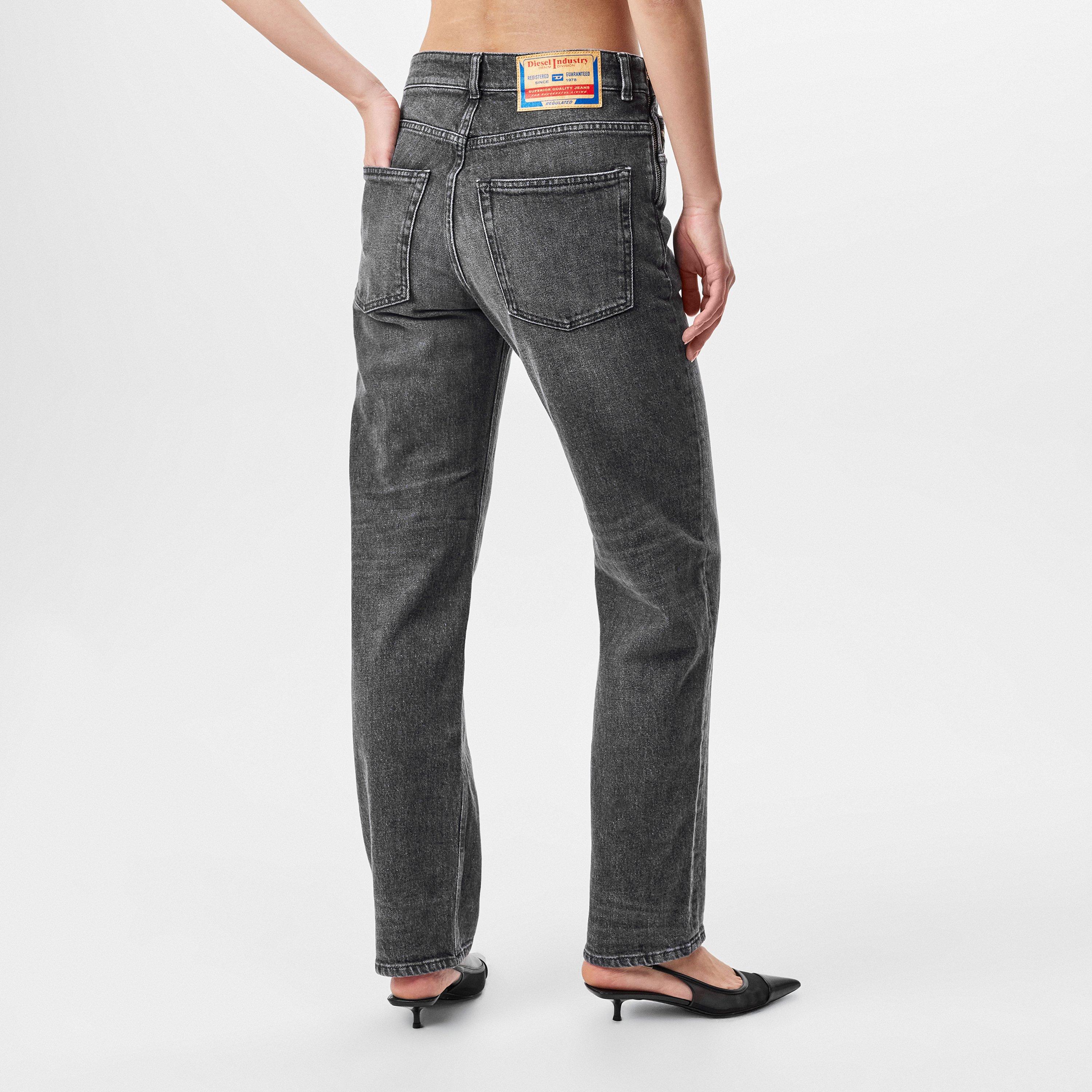 Black/Grey Denm - Diesel - Women's Straight Leg Jeans - 4