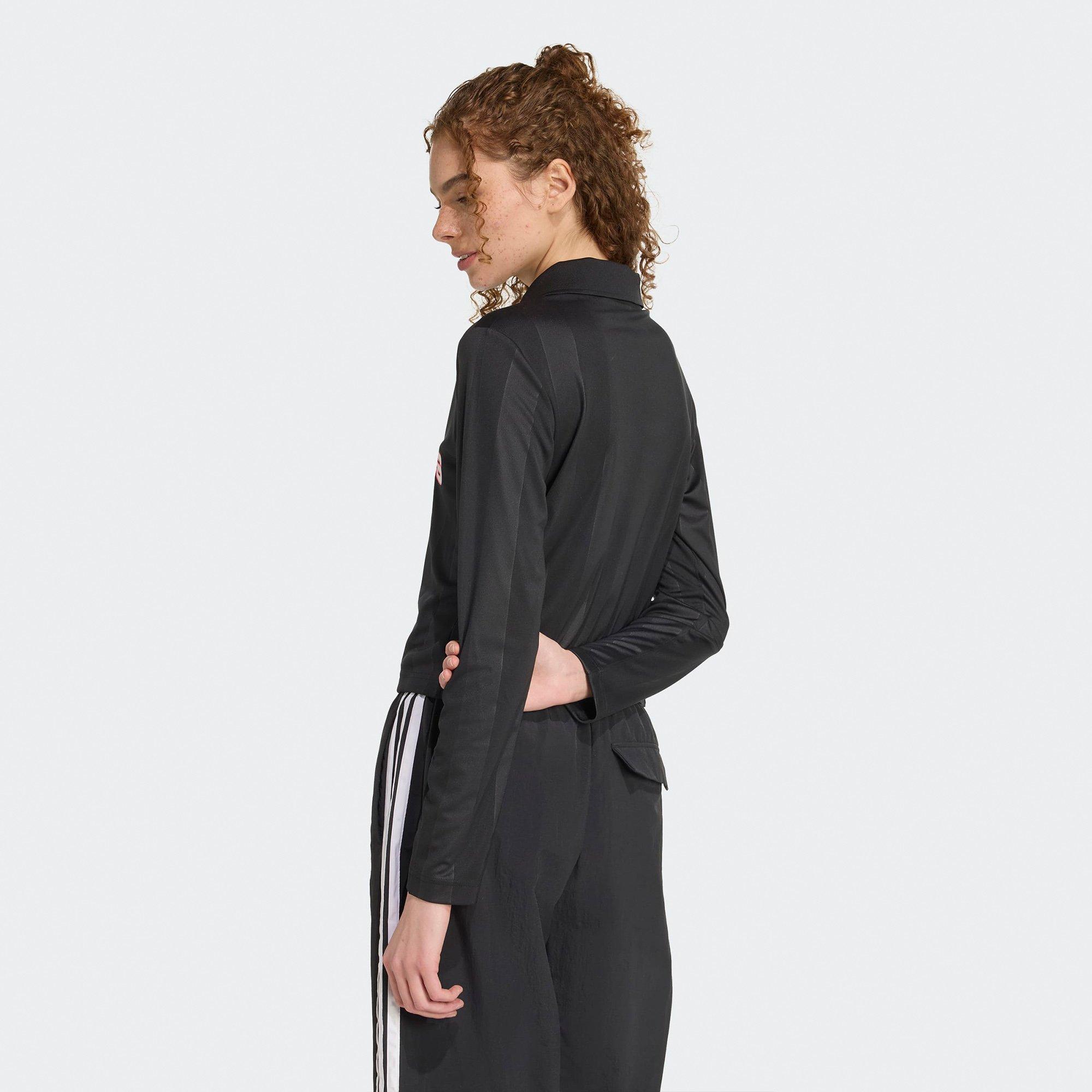 Black/Black - adidas - Tiro Womens Polo Long-Sleeve T-Shirt - 6