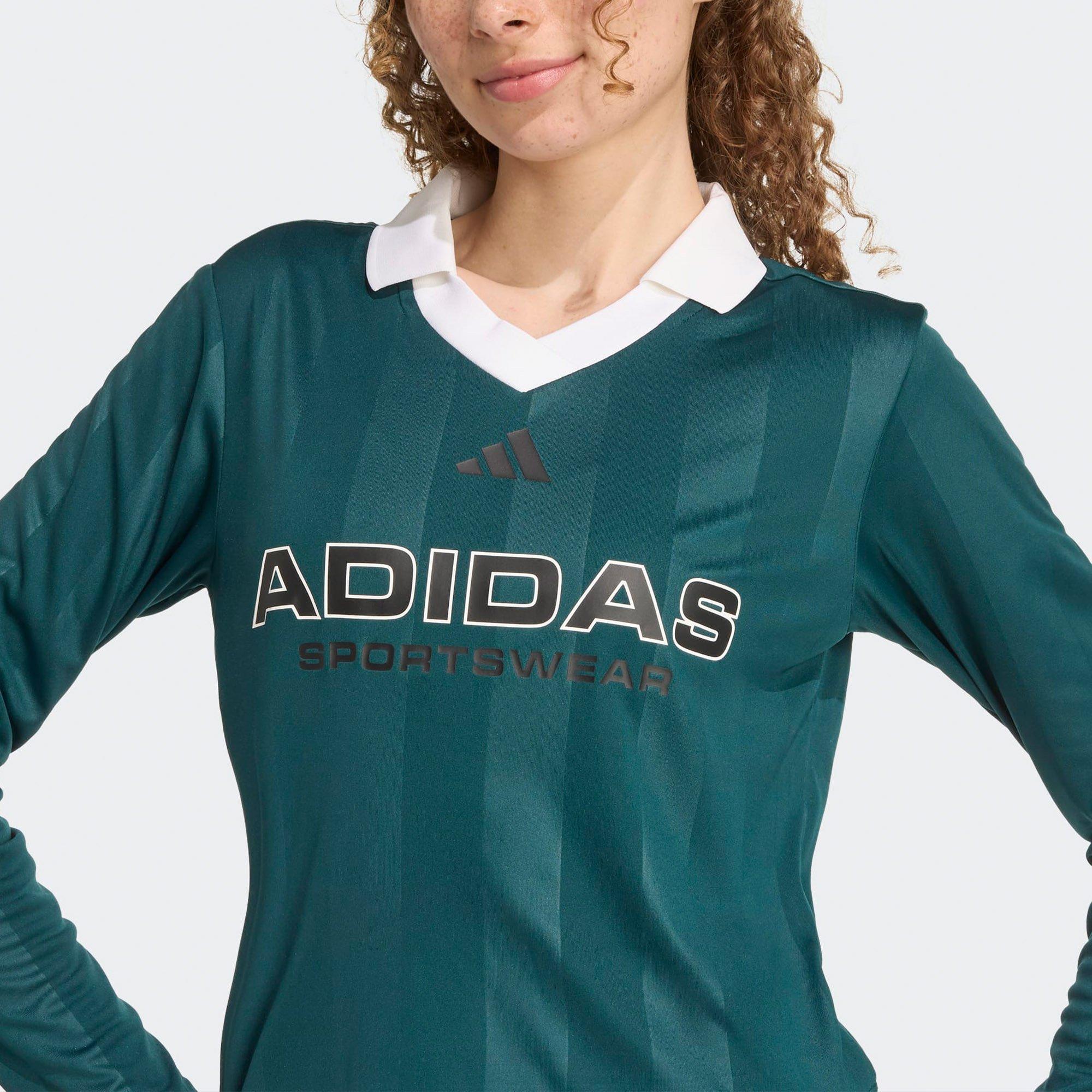 Aurora Ivy/Wht - adidas - Tiro Womens Polo Long-Sleeve T-Shirt - 4