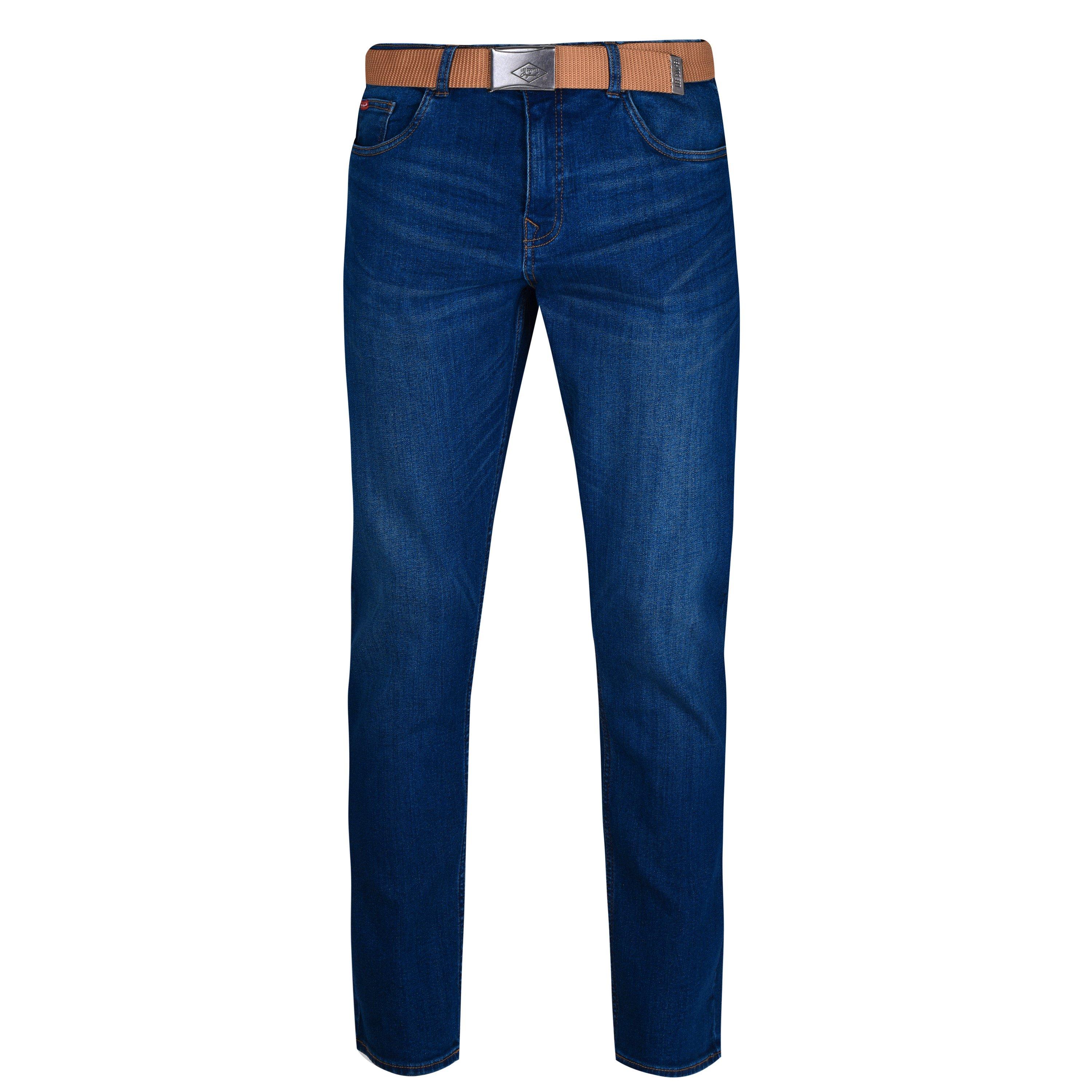 Dunkle Waschung - Lee Cooper - Belted Jeans Mens - 1