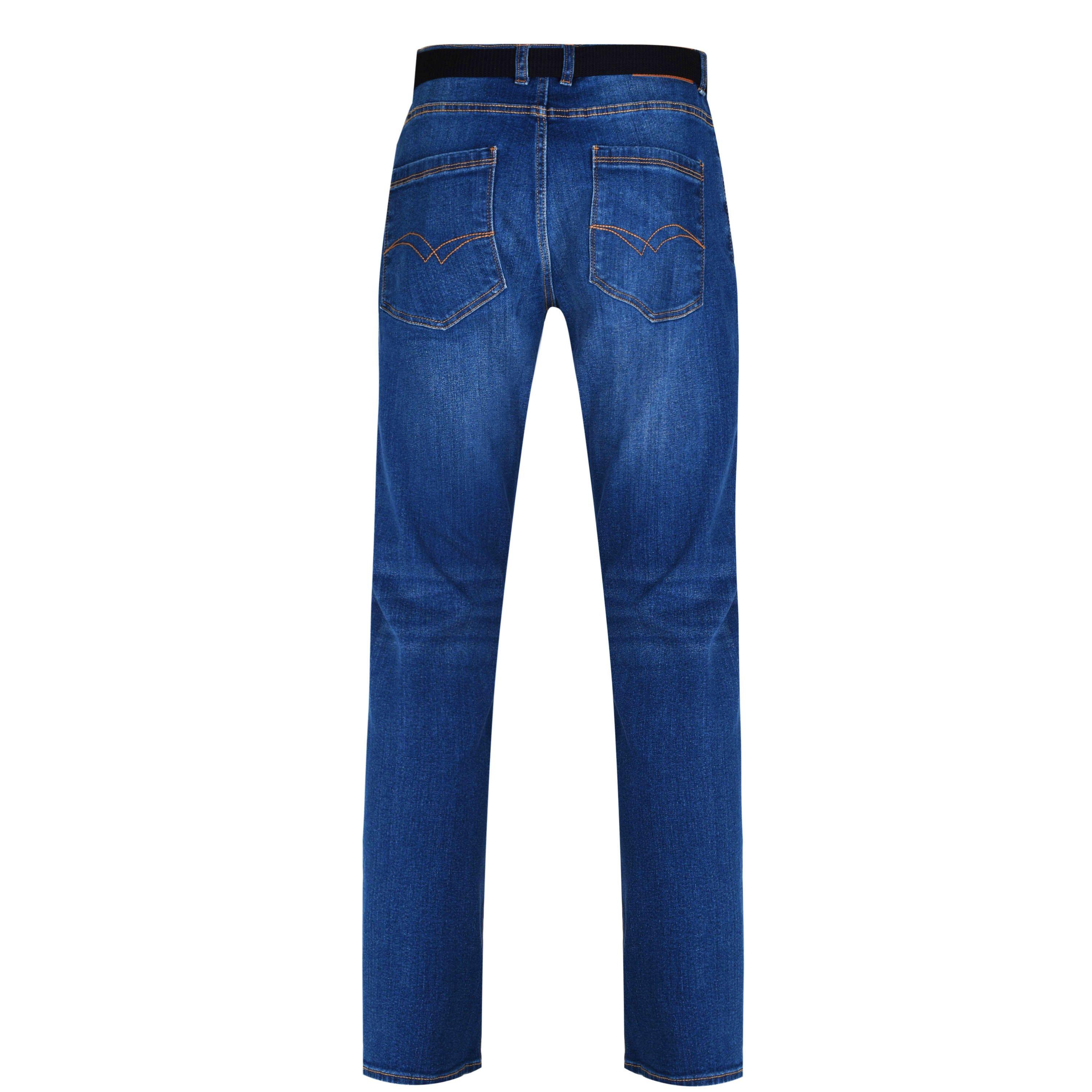 Mid Wash - Lee Cooper - Belted Jeans Mens - 5
