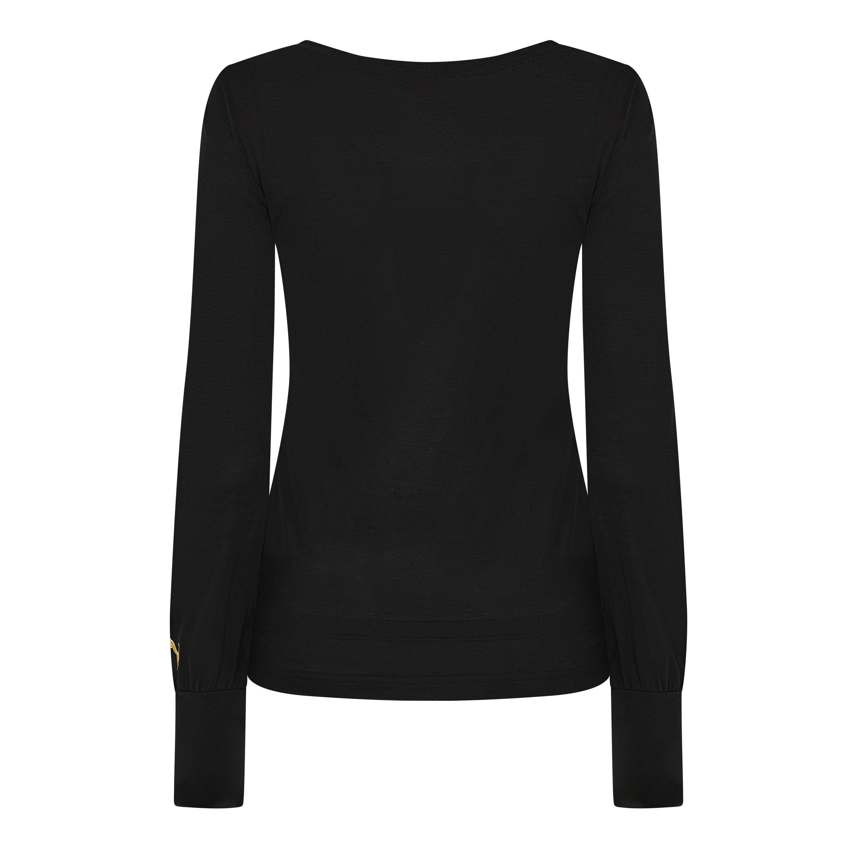 Black - Puma - Ls Graphic Top Womens - 2