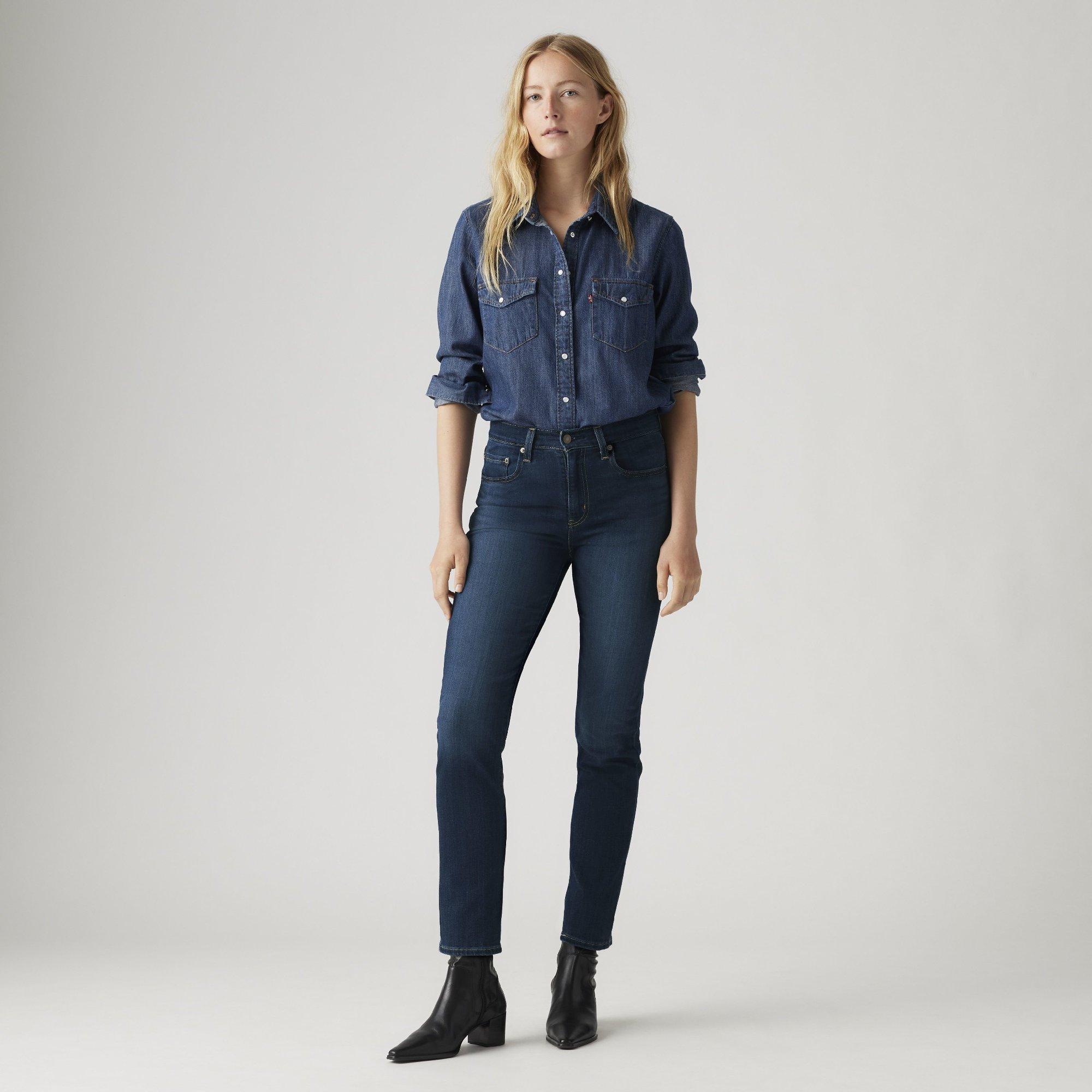 Blue Swell - Levis - Levis 724 High Rise Straight Blue Sw - 3