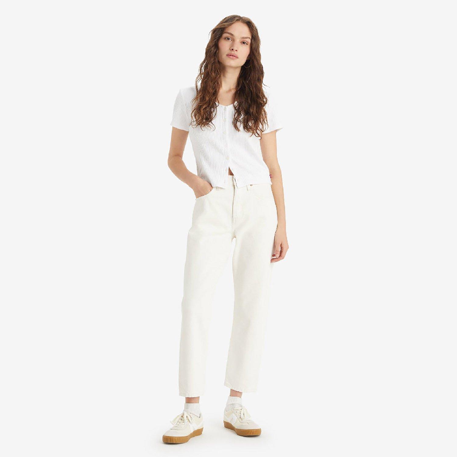 Ethereal Ecru - Levis - Levis 501 Crop Long Live The Queen - 2
